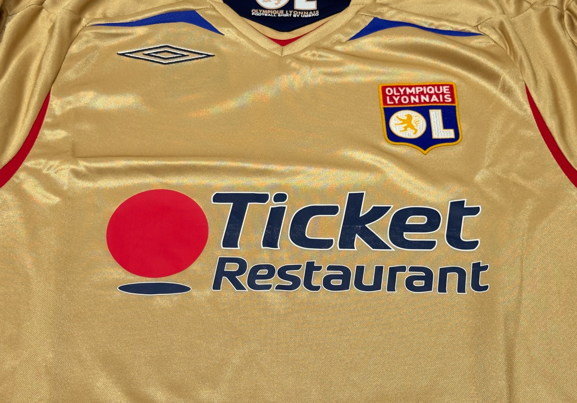 2007/08 Olympique Lyonnais Away Jersey (M) L/S