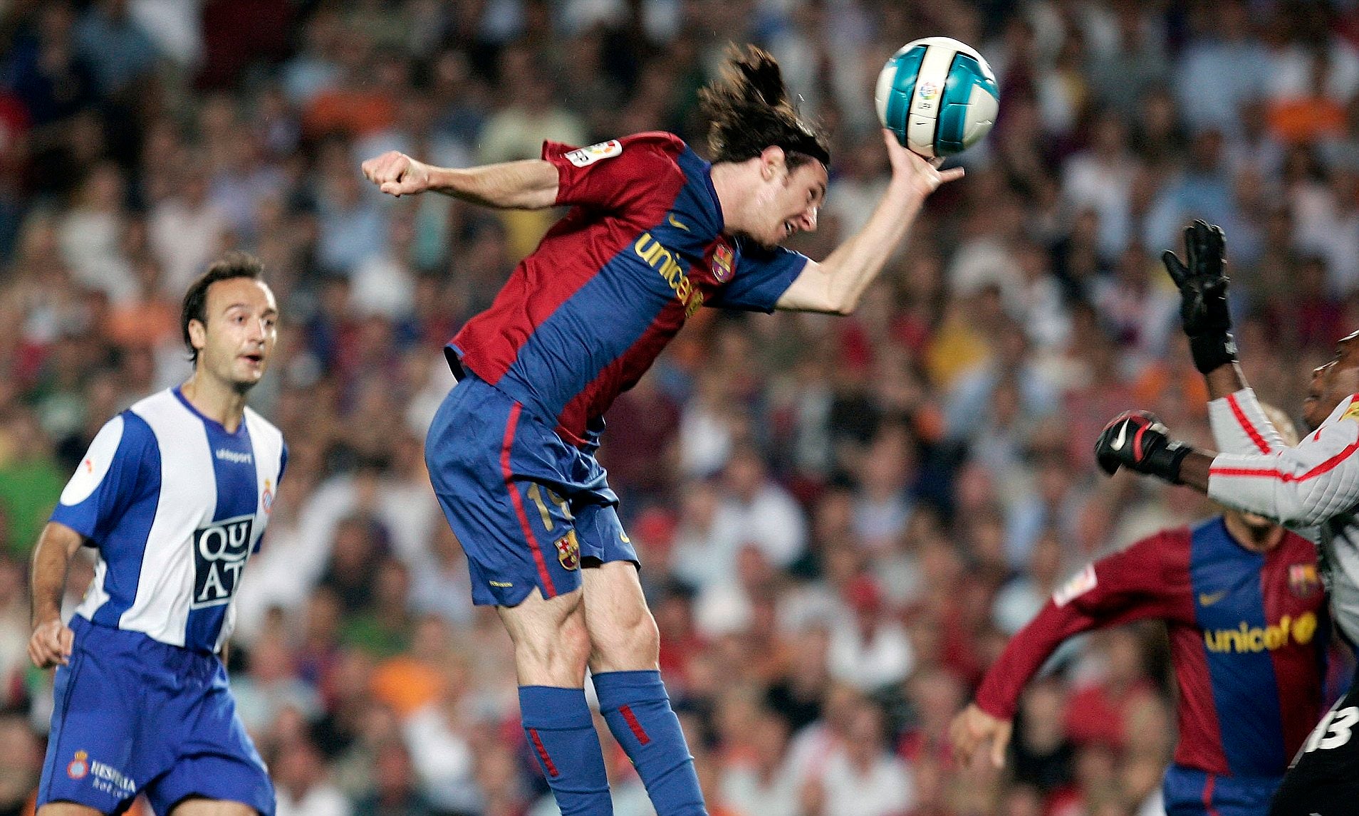 2006/07 Barcelona #19 MESSI Home Jersey (M)