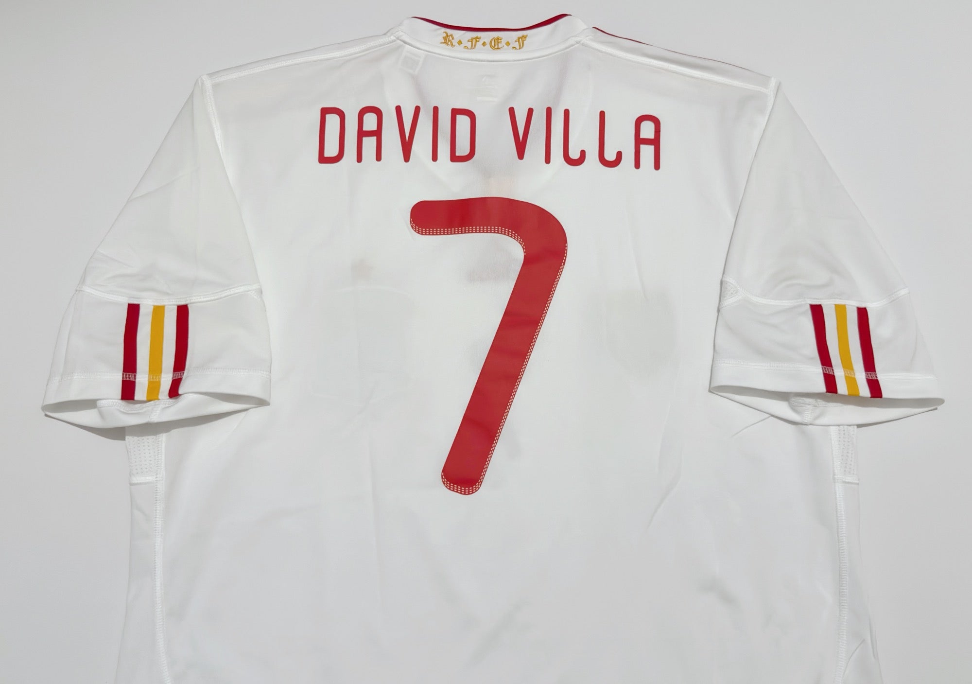 2011 Spain #7 DAVID VILLA Away Jersey (XL)