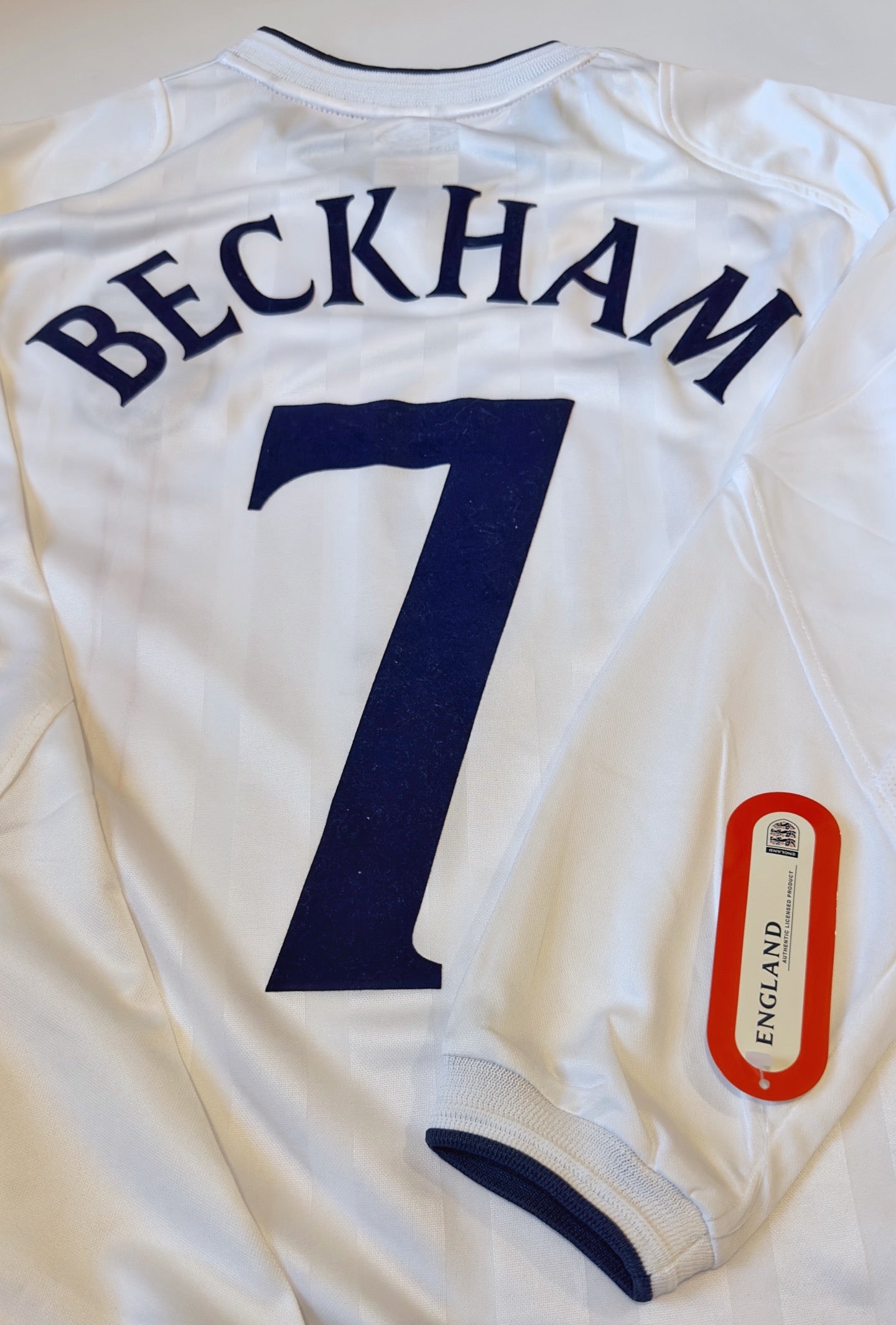 2001/03 England #7 BECKHAM Home Jersey (M) L/S