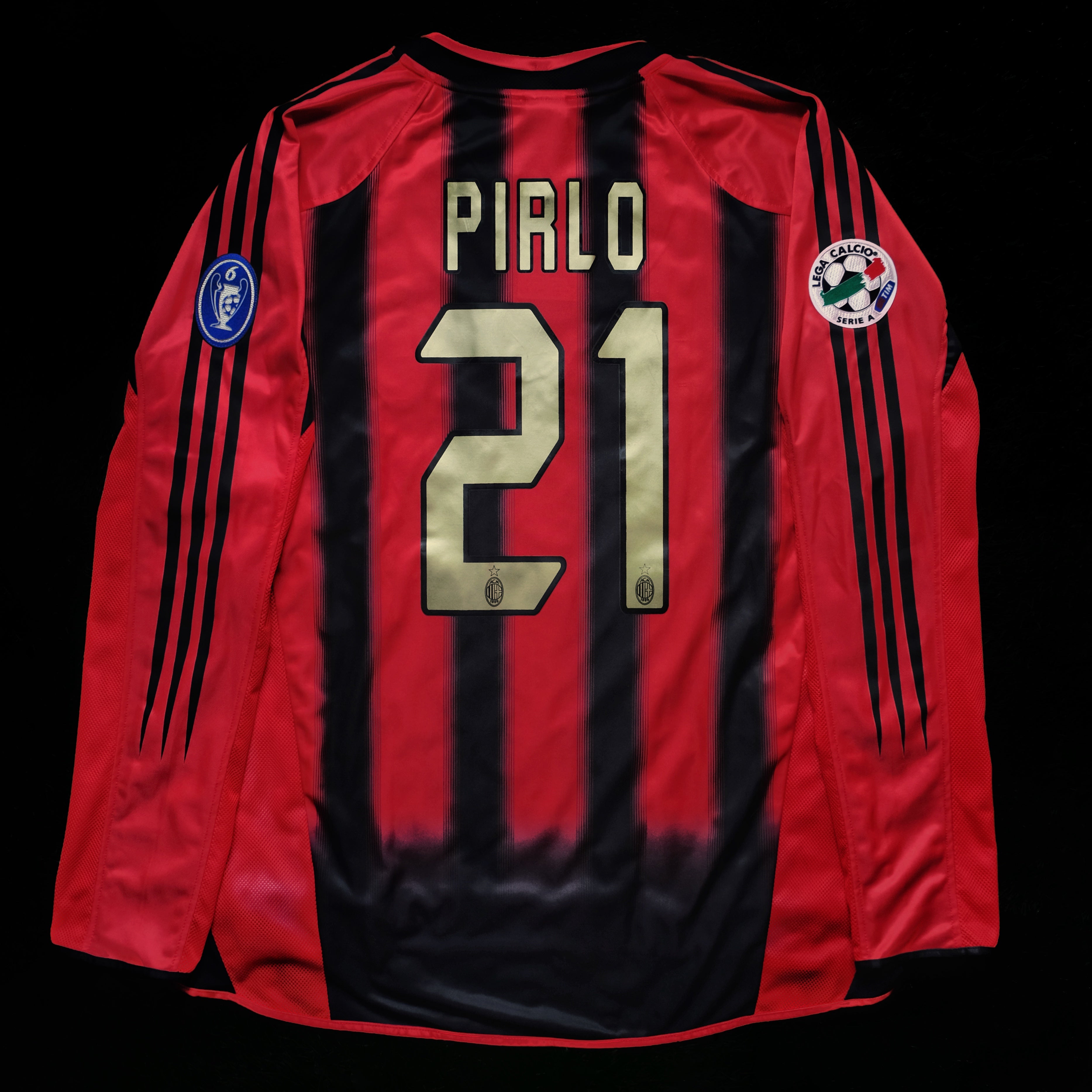 2004/05 AC Milan #21 PIRLO Home Jersey (L) L/S – Double Kick