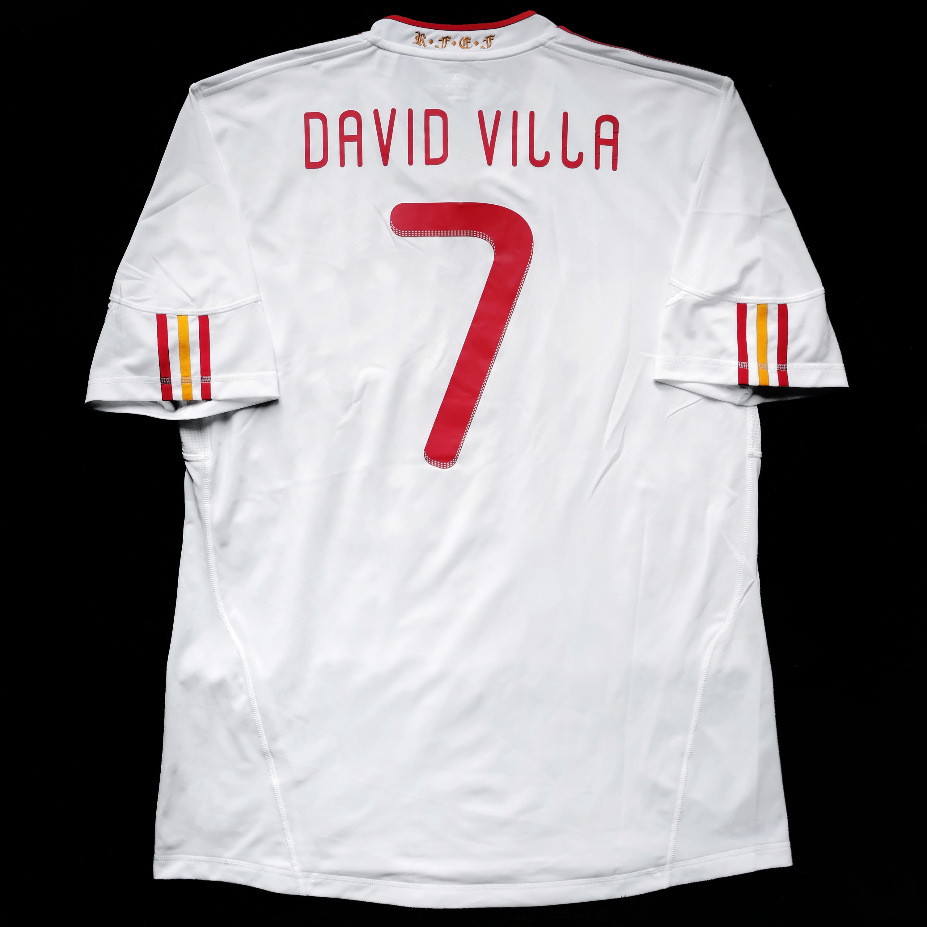 2011 Spain #7 DAVID VILLA Away Jersey (XL)