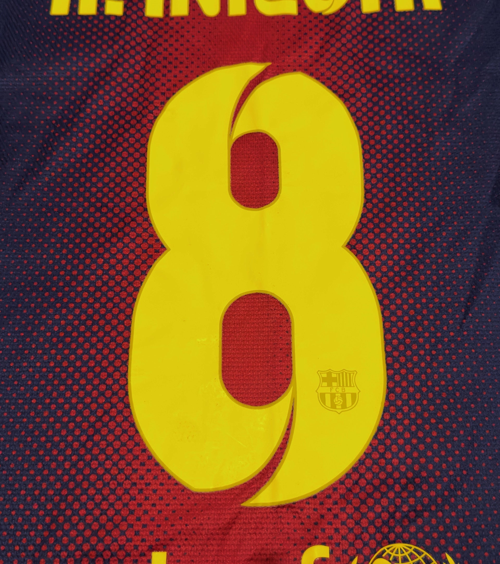 2012/13 Barcelona #8 A. INIESTA Home Jersey (M) – Double Kick