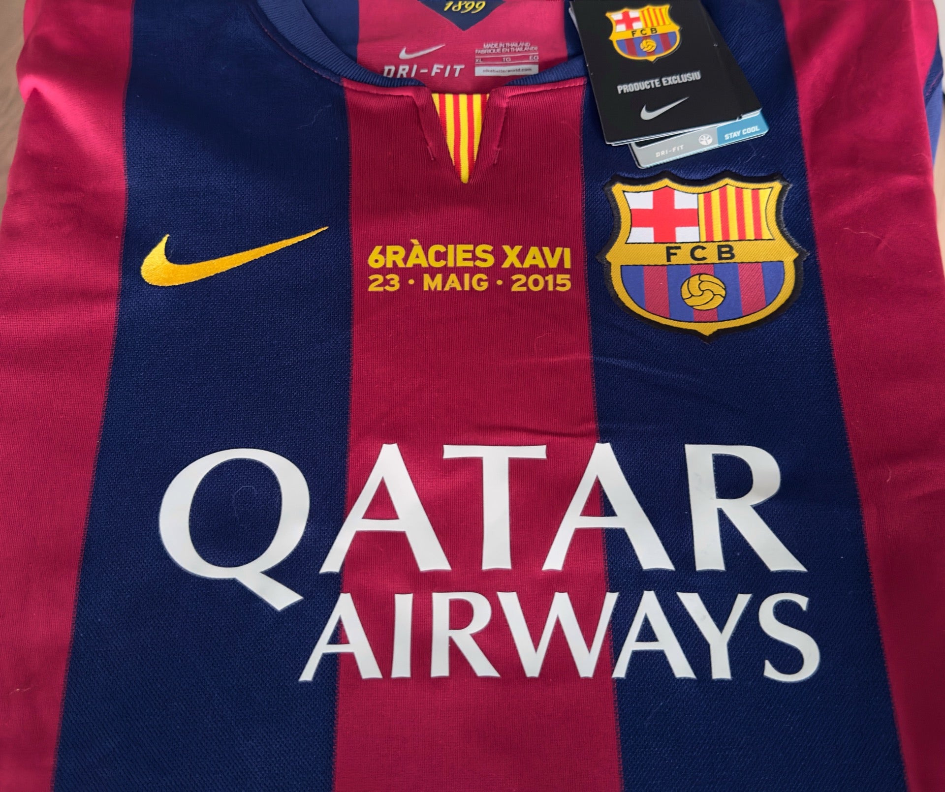 2014/15 Barcelona #6 XAVI Home Jersey (XL) – Double Kick Football