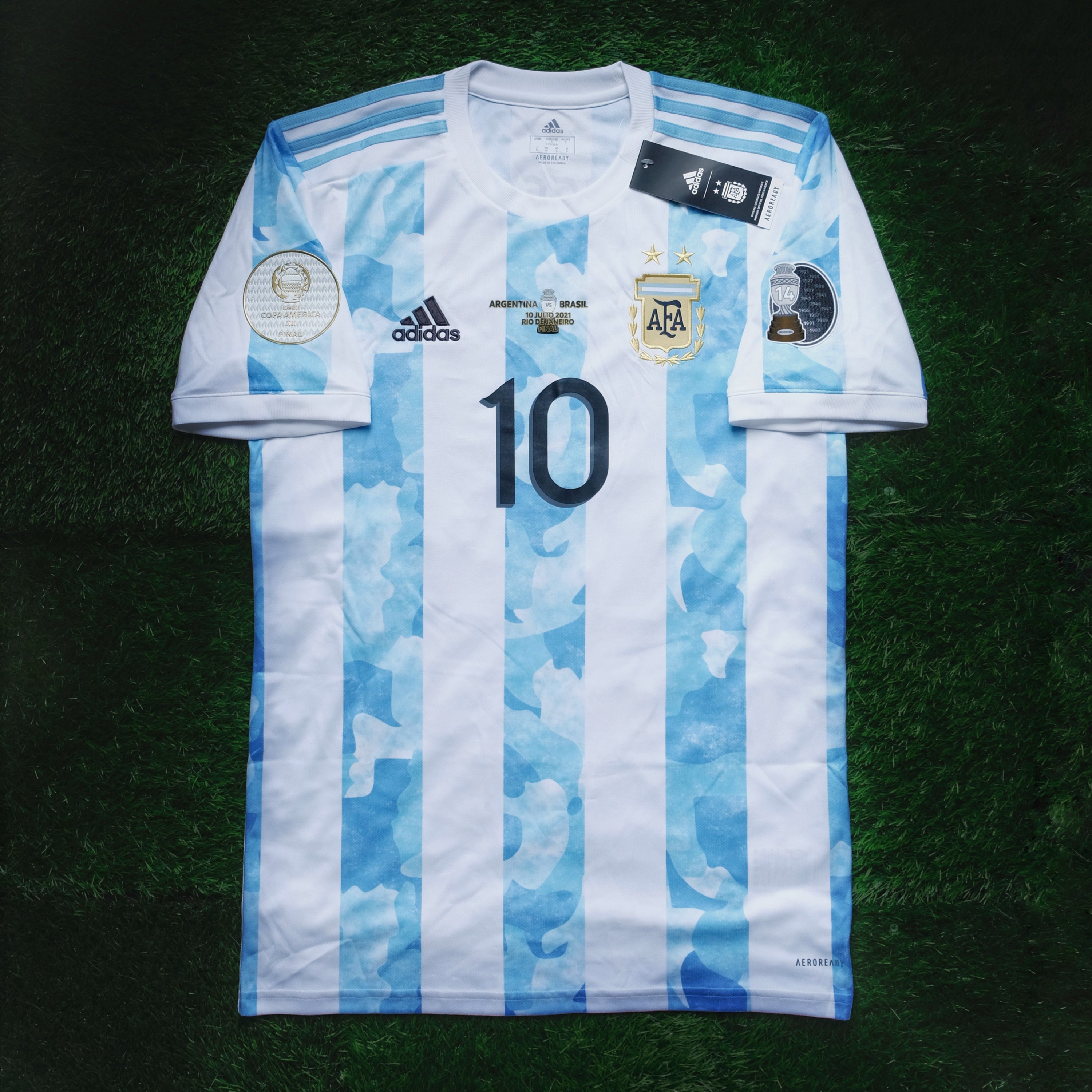 Amazon New Argentina Jersey 2021 Barca Jersey Argentina #10 Kids