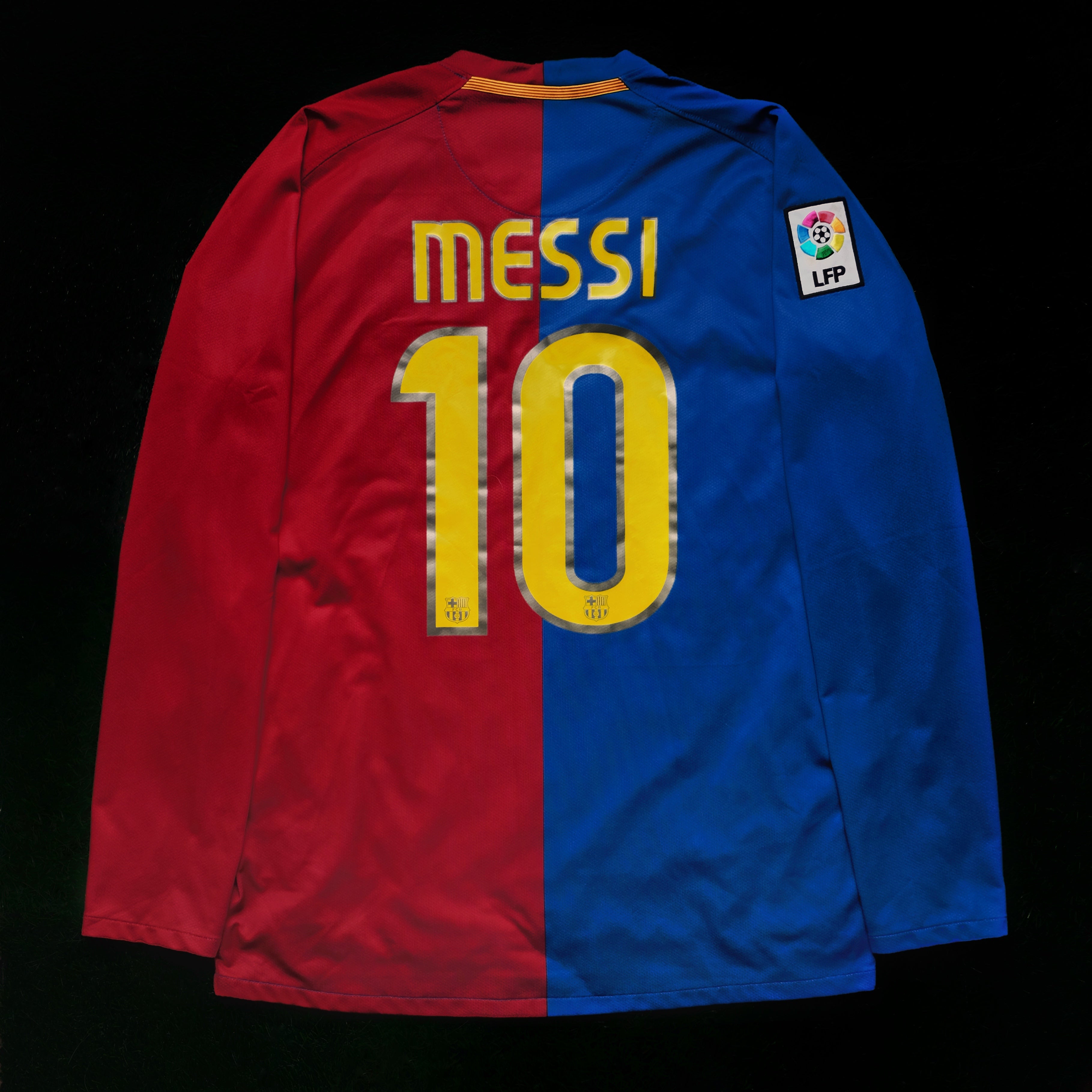 2008/09 Barcelona #10 MESSI Home Jersey (M) L/S – Double Kick