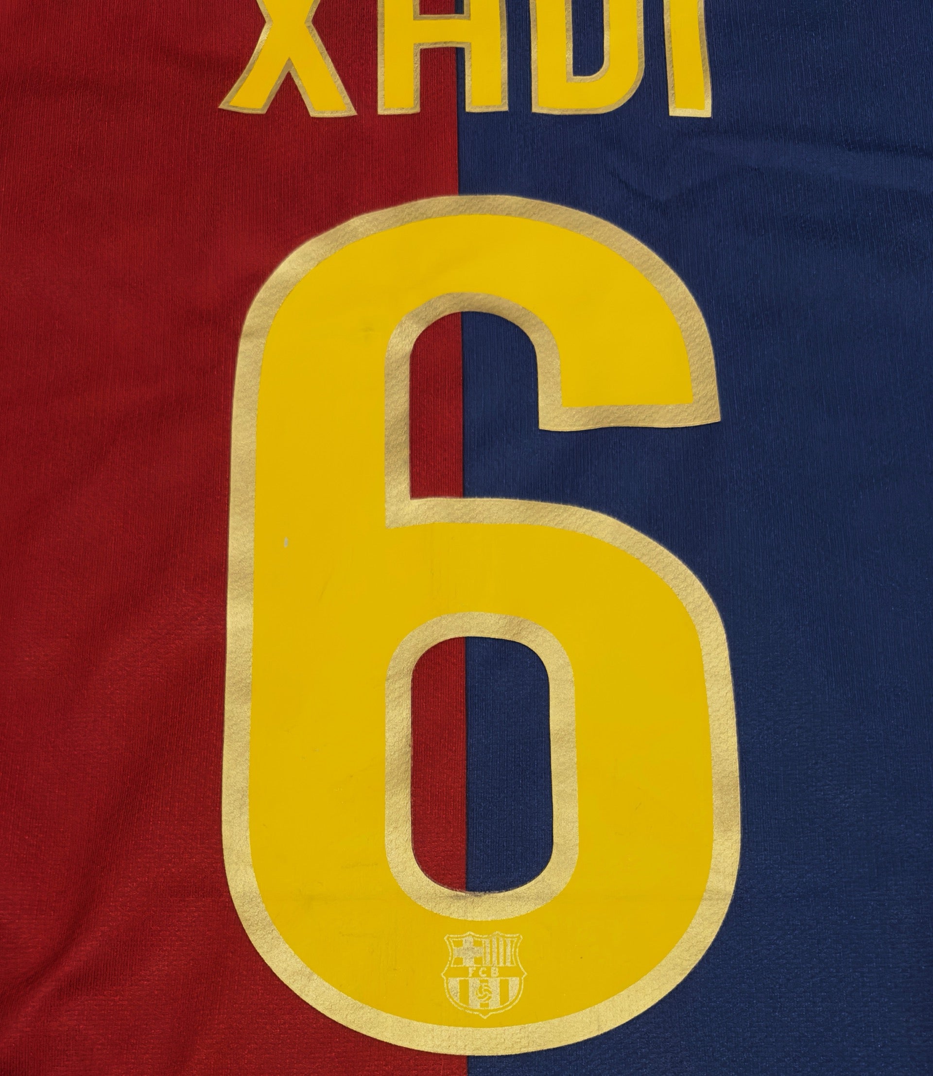 2008/09 Barcelona #6 XAVI Home Jersey (M) L/S