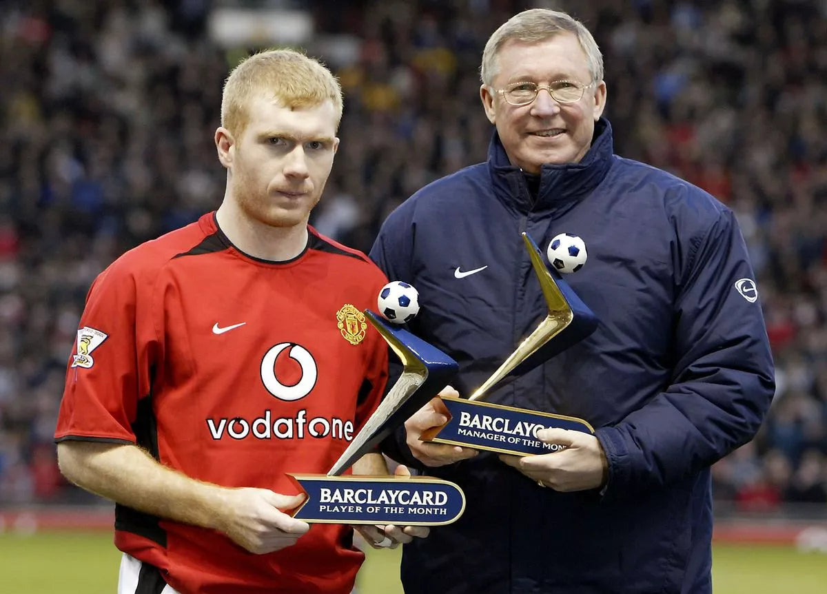 2002/04 Man Utd #18 SCHOLES Home Jersey (M)