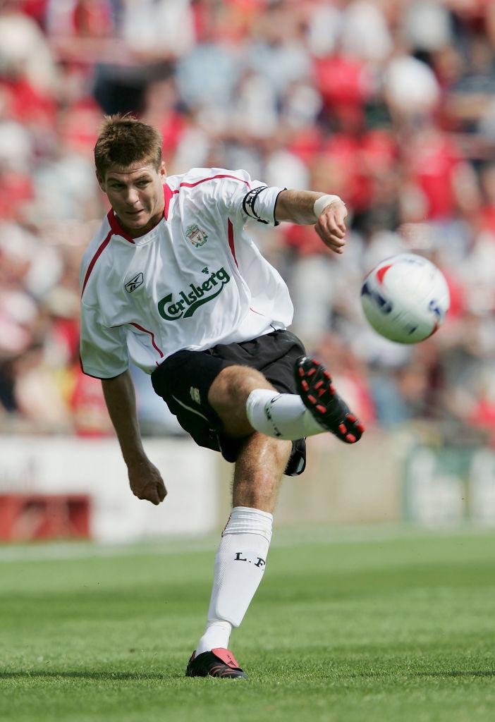 2005/06 Liverpool #8 GERRARD Away Jersey (XL)