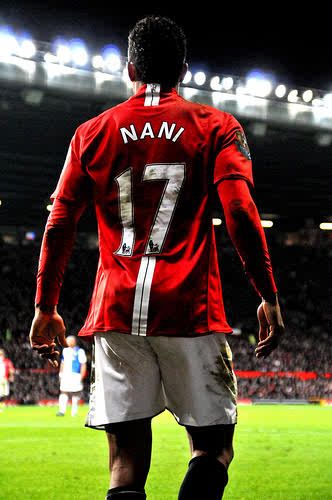 2007/08 Man Utd #17 NANI Home Jersey (L)