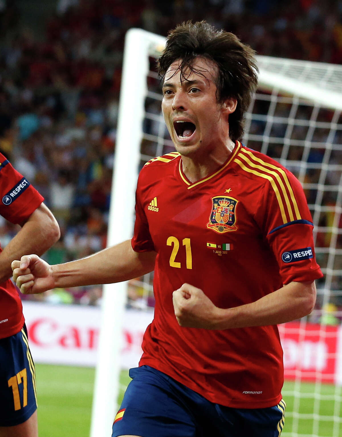 2012 Spain #21 SILVA Home Jersey (M)