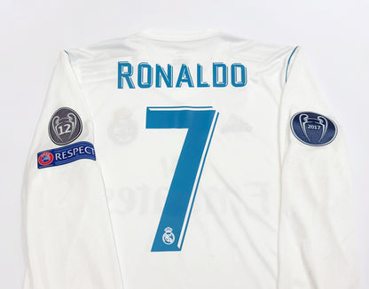 2017/18 Real Madrid #7 RONALDO Home Jersey (S) L/S