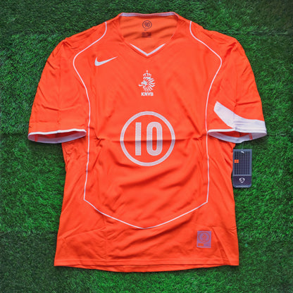 2004 Netherlands #10 V.NISTELROOY Home Jersey Nike Total 90 Boxset (L)