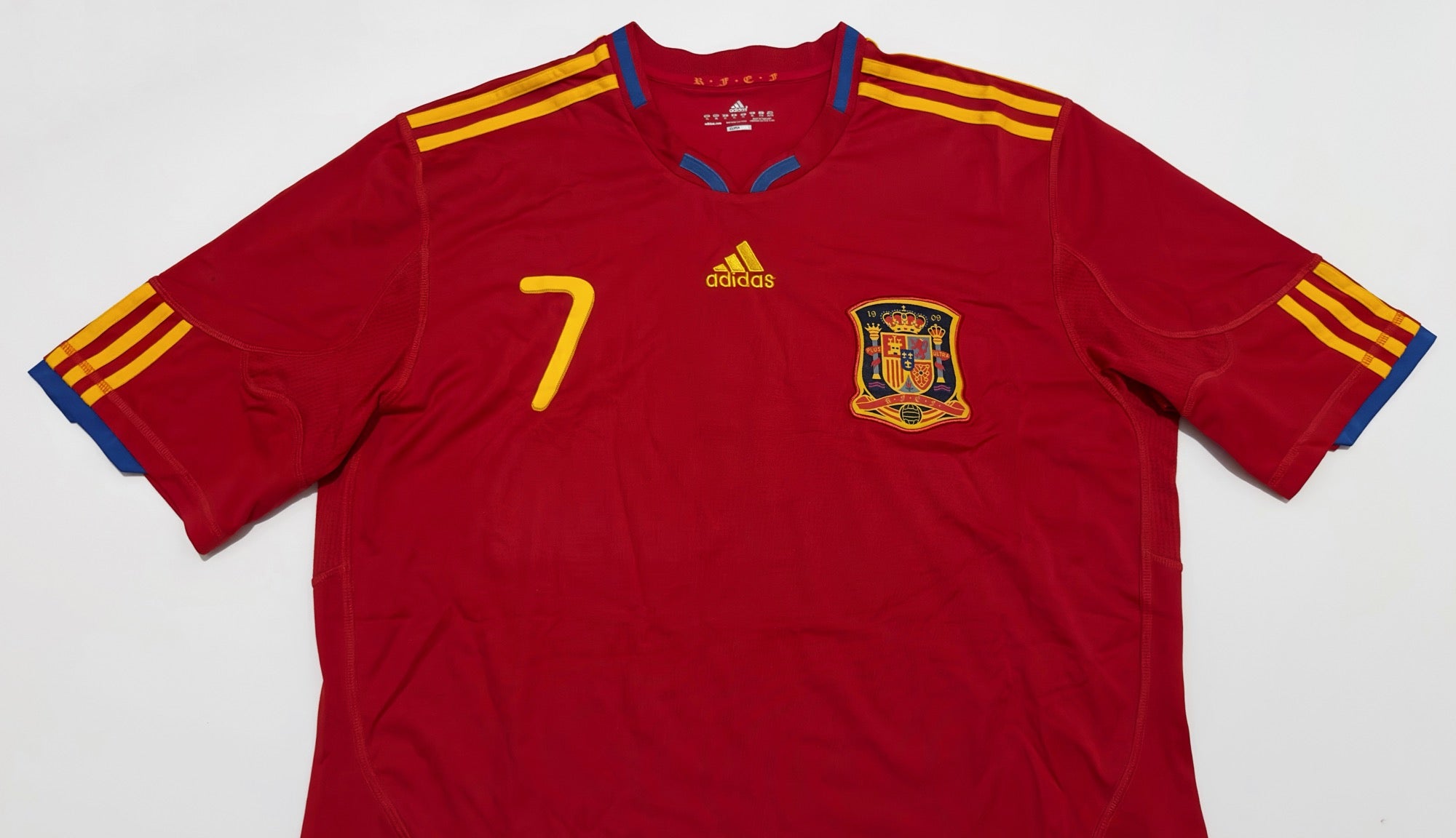 2010 Spain #7 DAVID VILLA Home Jersey (XL)