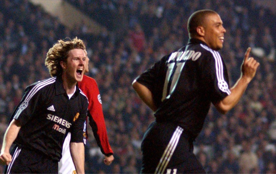 2002/03 Real Madrid #11 RONALDO Away UCL Jersey (M)