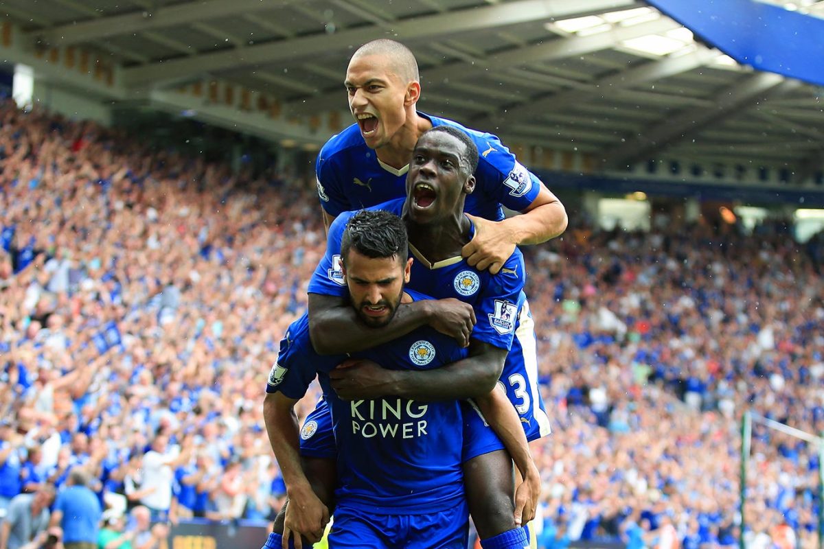 2015/16 Leicester City #26 MAHREZ Home Jersey (M)