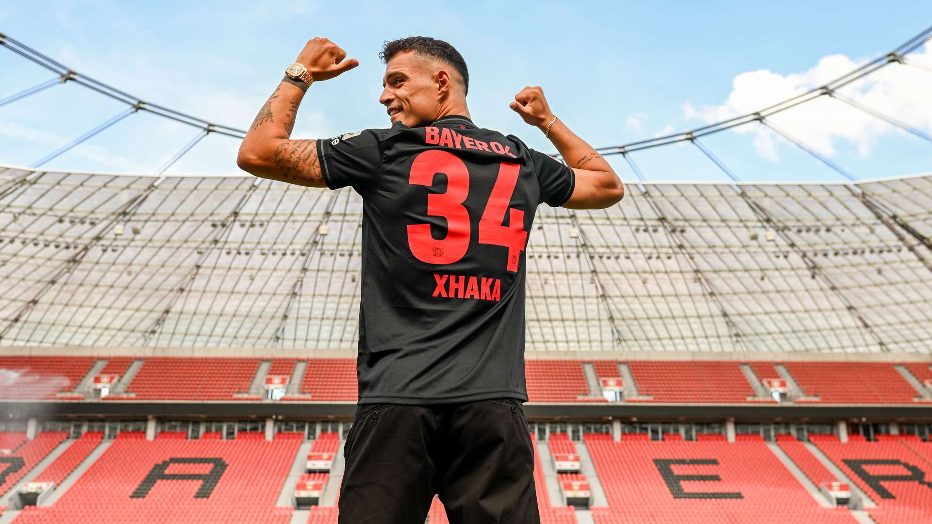 2023/24 Bayer Leverkusen #34 XHAKA Home Jersey (S)