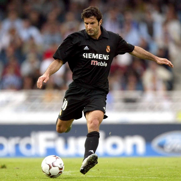 2001/02 Real Madrid #10 FIGO Centenary Away Jersey (M)