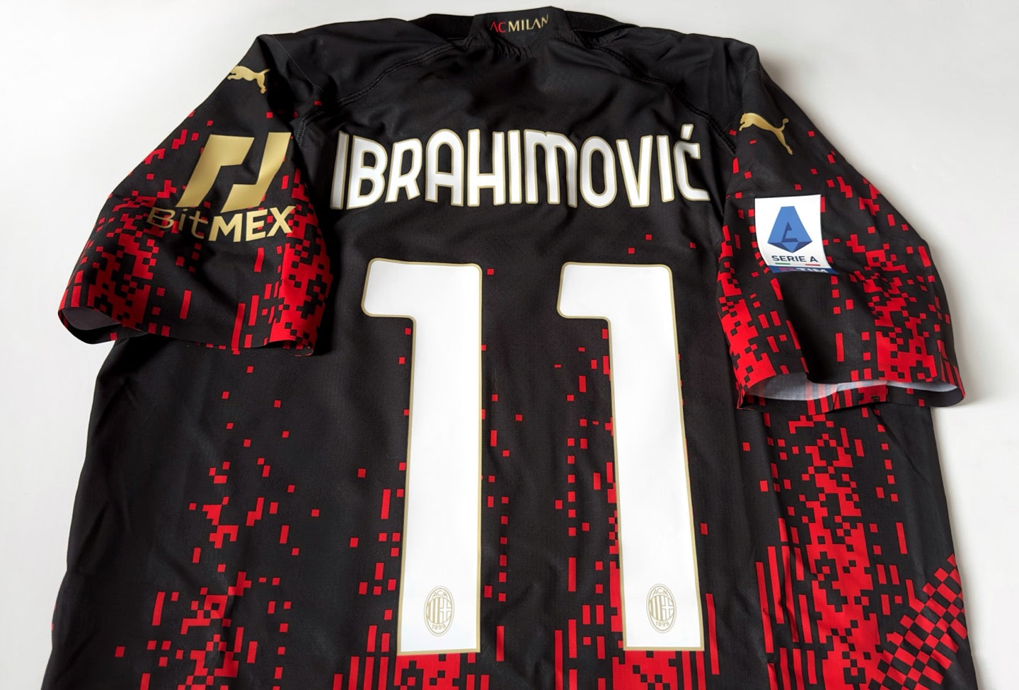 【正規22-23 Milan authentic IBRAHIMOVIĆ#11】 2022-23 AC Milan Authentic Home Shirt Ibrahimović #11