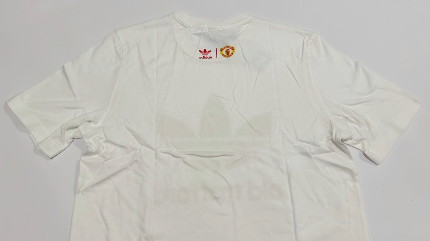 adidas Man Utd Old Trafford Trefoil T-Shirt White (S)