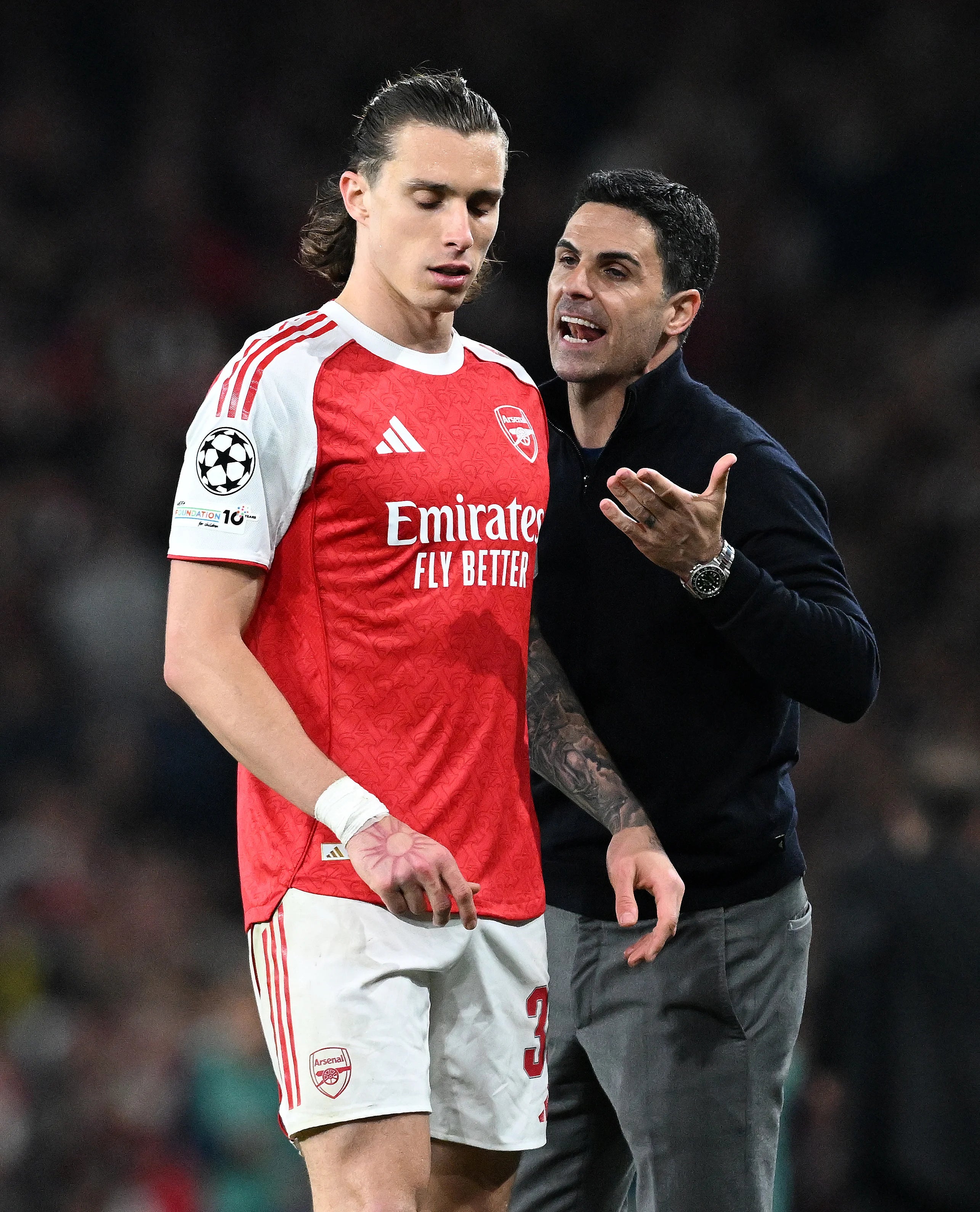 2025/26 Arsenal #33 CALAFIORI Home Jersey (S)