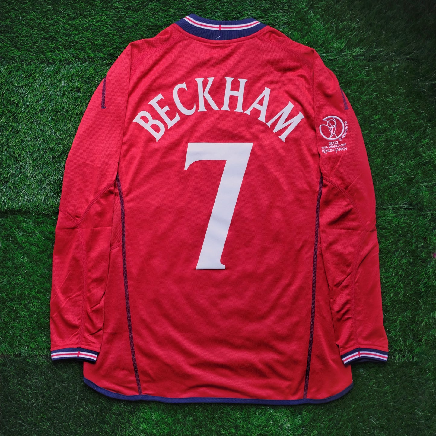 2002/04 England #7 BECKHAM Away Jersey (M) L/S