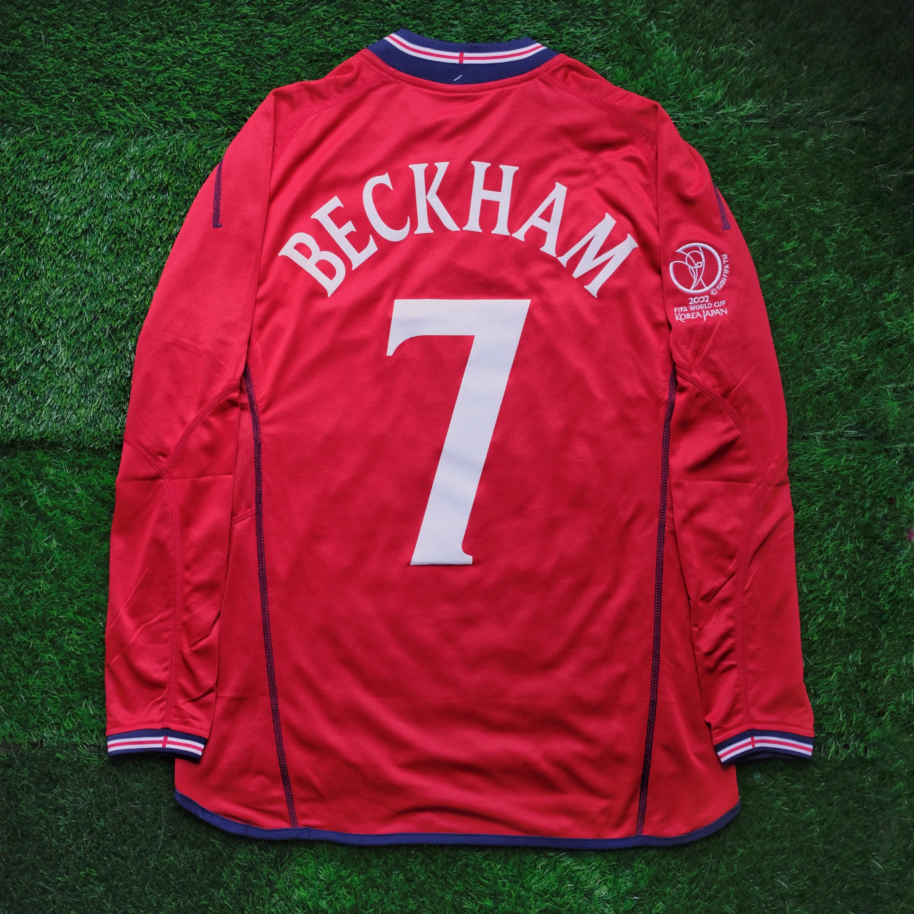 2002/04 England #7 BECKHAM Away Jersey (M) L/S