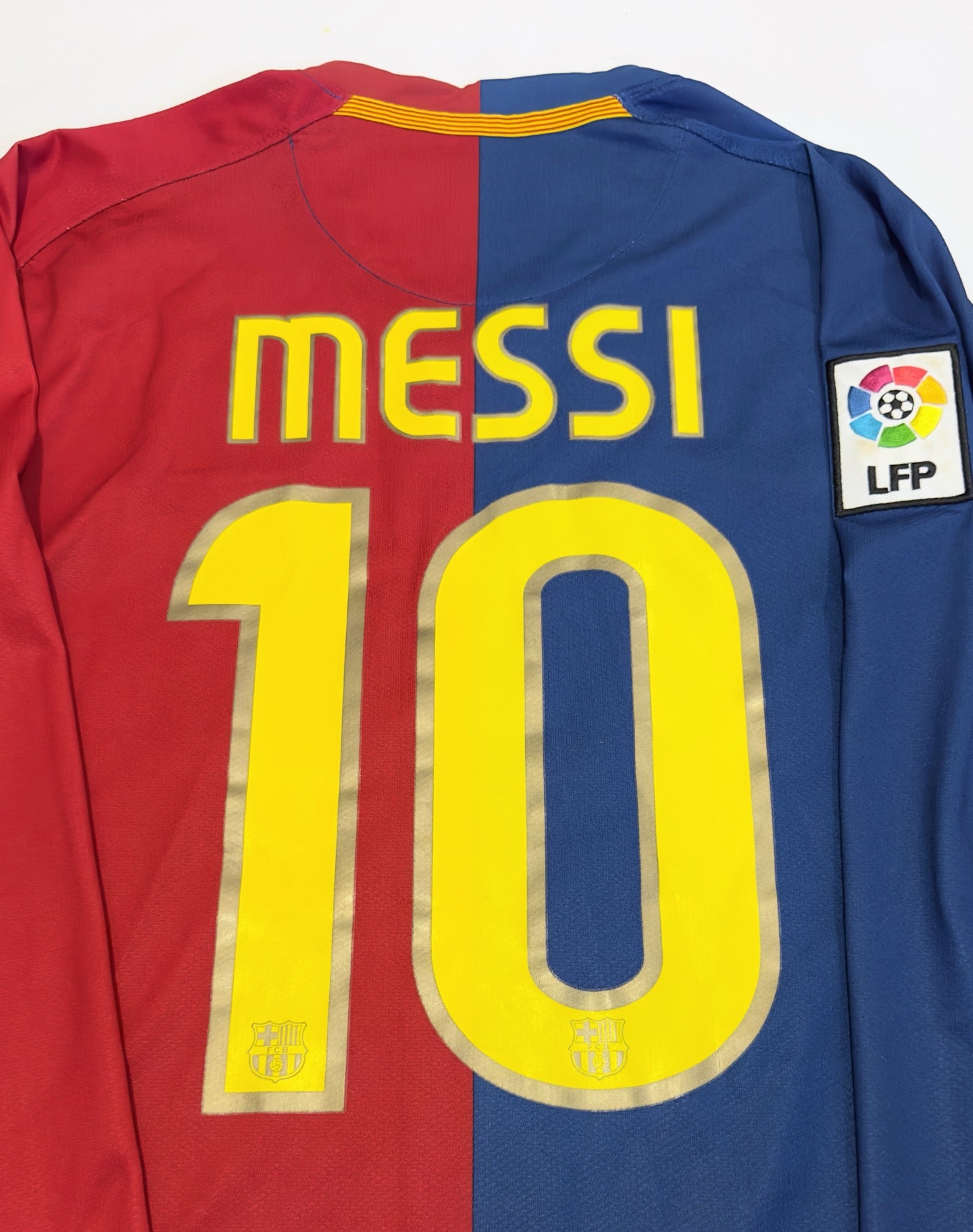 2008/09 Barcelona #10 MESSI Home Jersey (M) L/S – Double Kick
