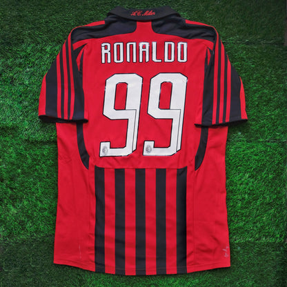 2007/08 AC Milan #99 RONALDO Home Jersey (M)