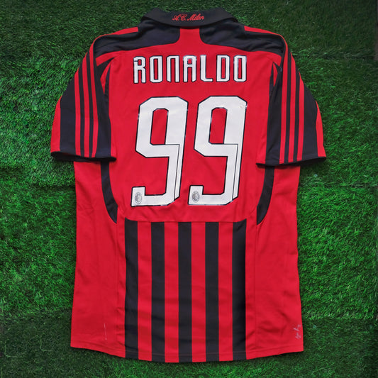 2007/08 AC Milan #99 RONALDO Home Jersey (M)