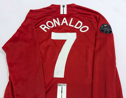 2008/09 Man Utd #7 RONALDO Home Jersey (M) L/S