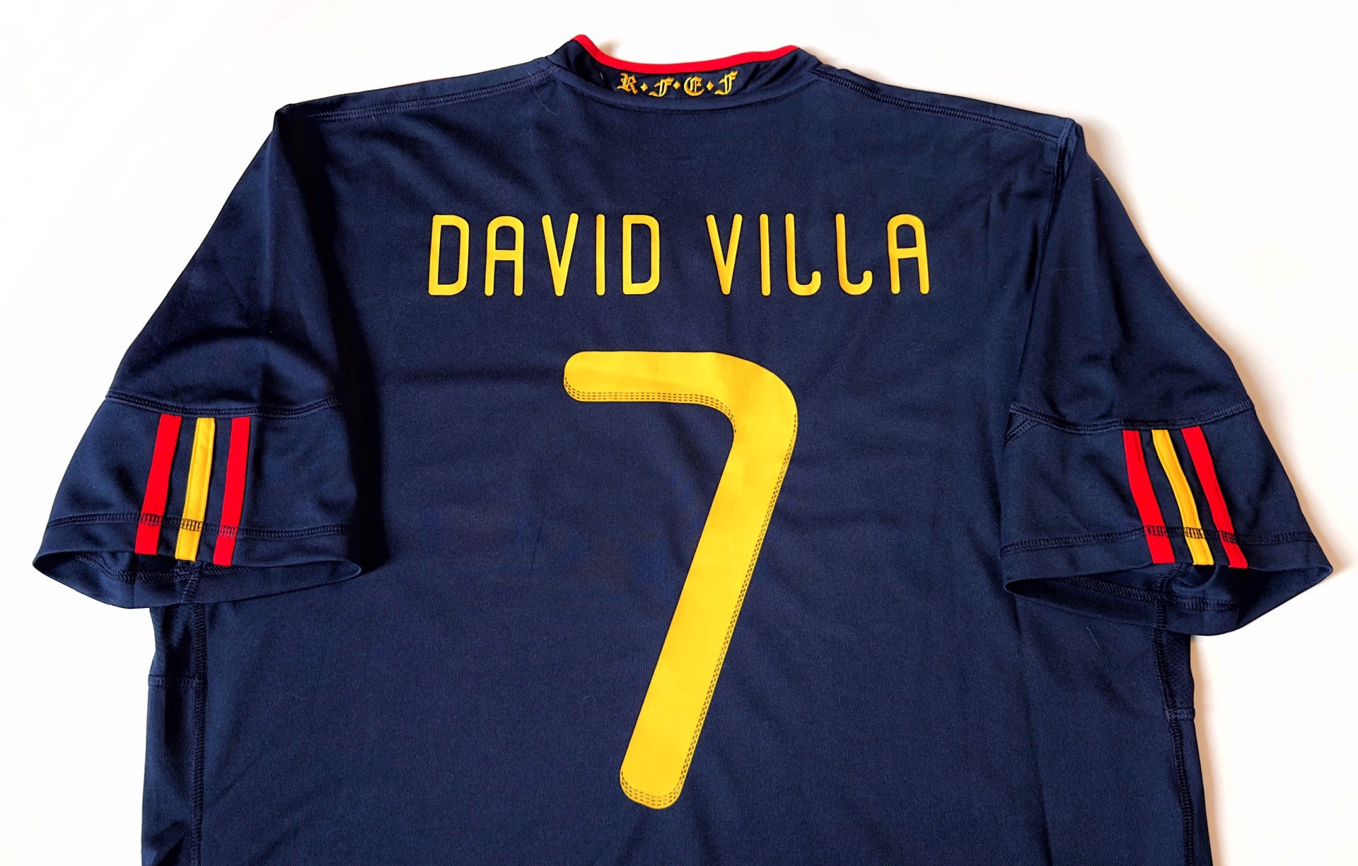 2010 Spain #7 DAVID VILLA Away Jersey (L) – Double Kick Football