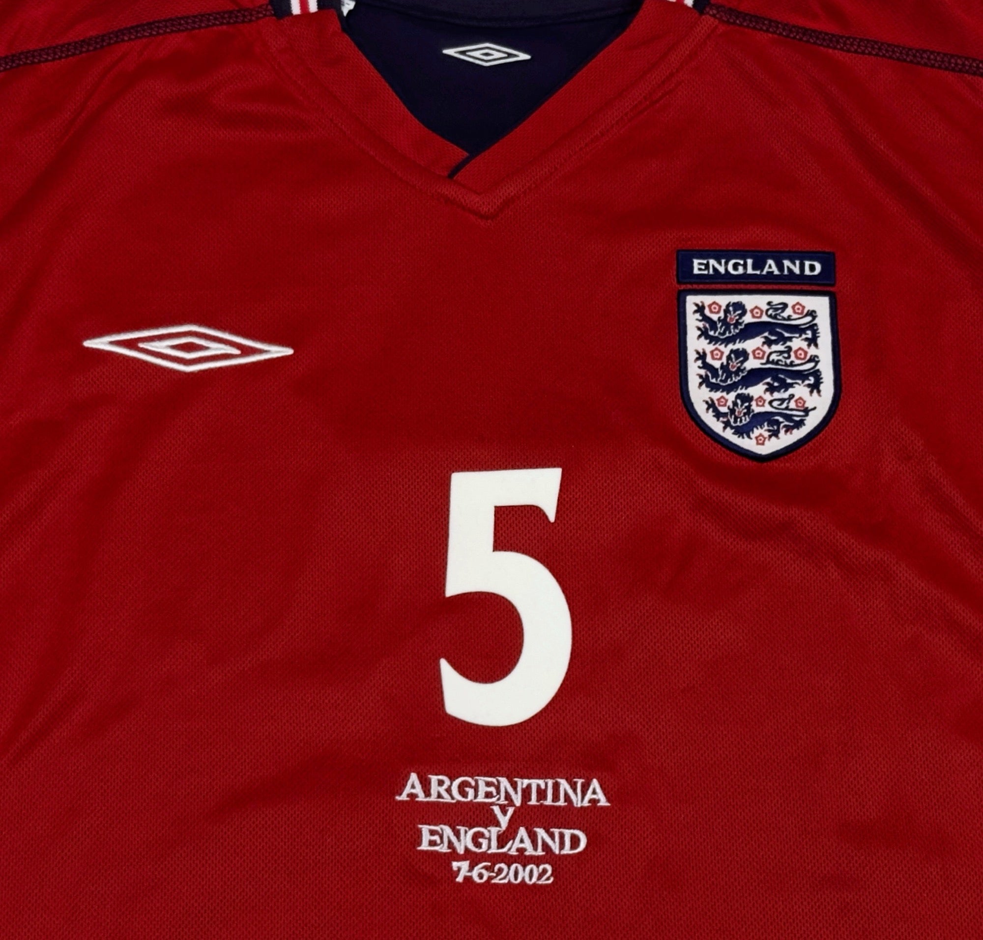 2002/04 England #5 FERDINAND Away Jersey (L)