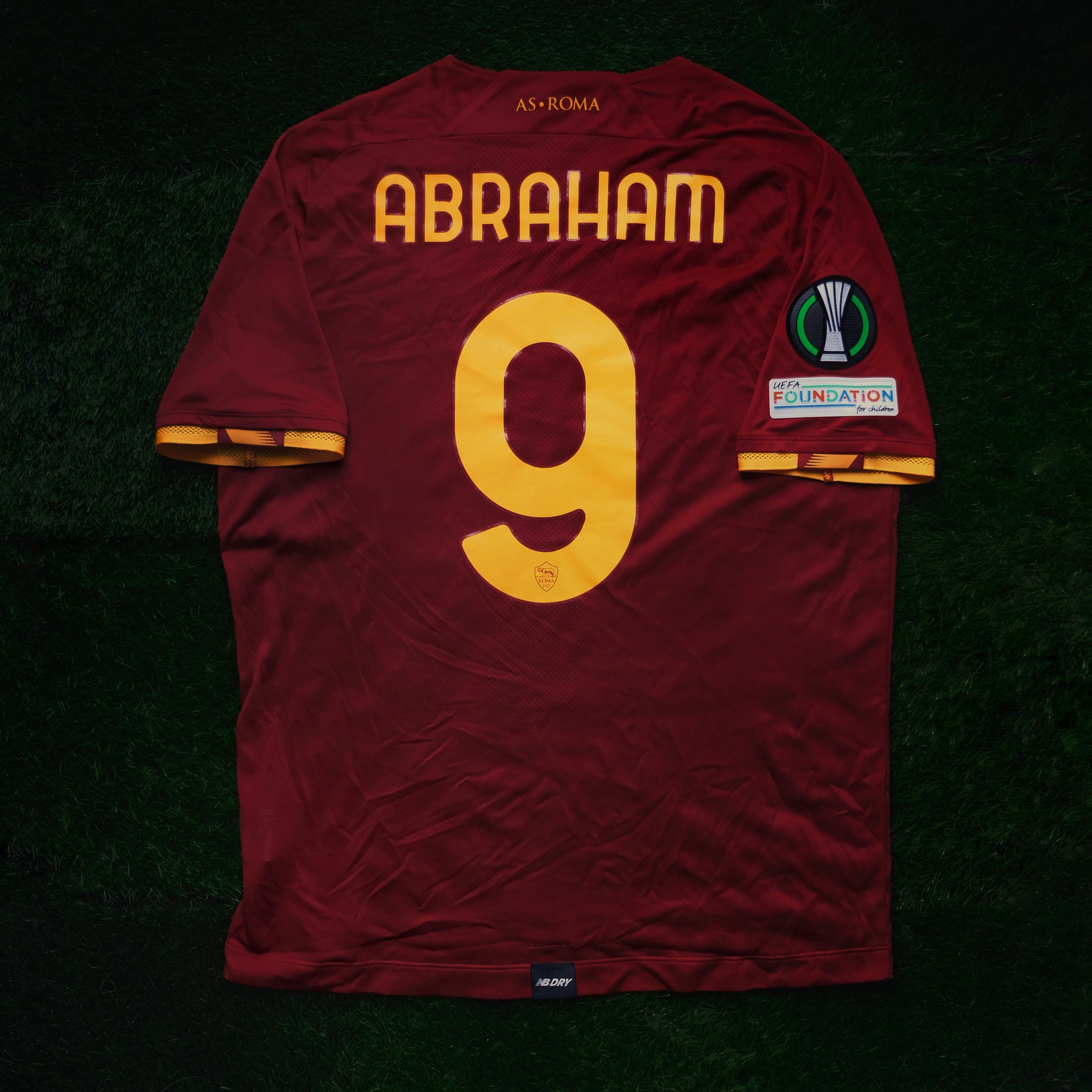 2021/22 AS Roma #9 ABRAHAM Home Jersey (L)