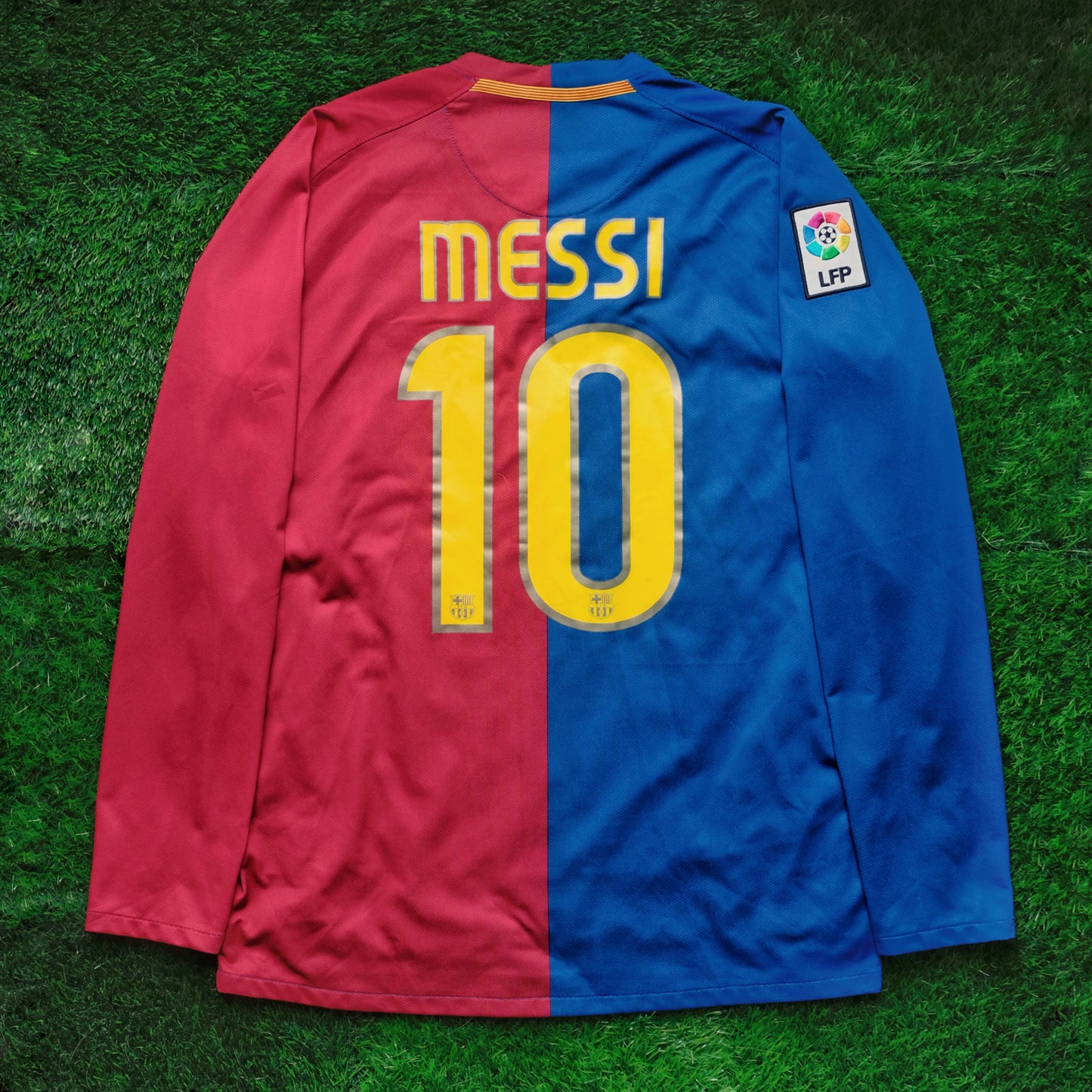 2008/09 Barcelona #10 MESSI Home Jersey (M) L/S