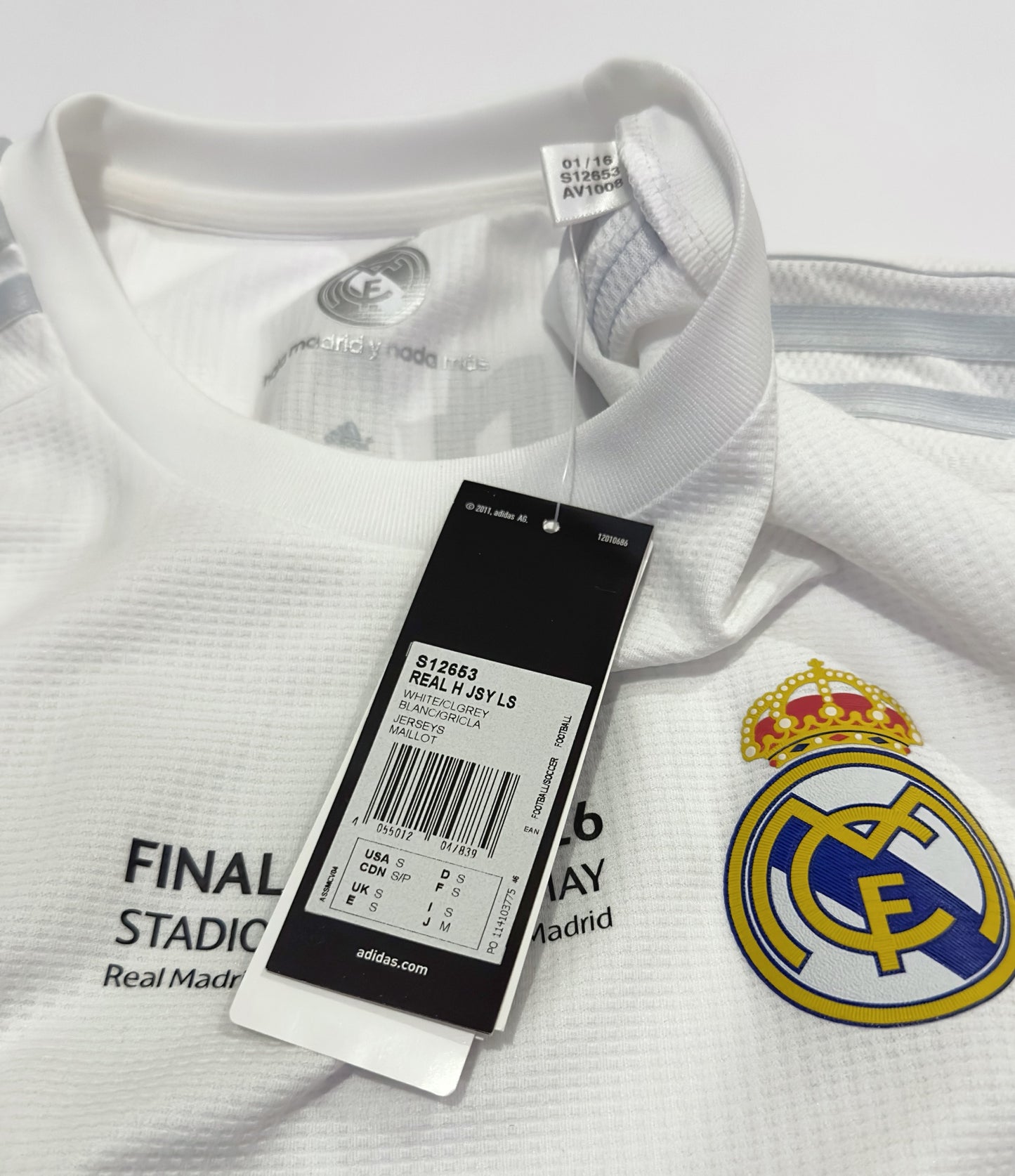 2015/16 Real Madrid #7 RONALDO Home Jersey (S) L/S