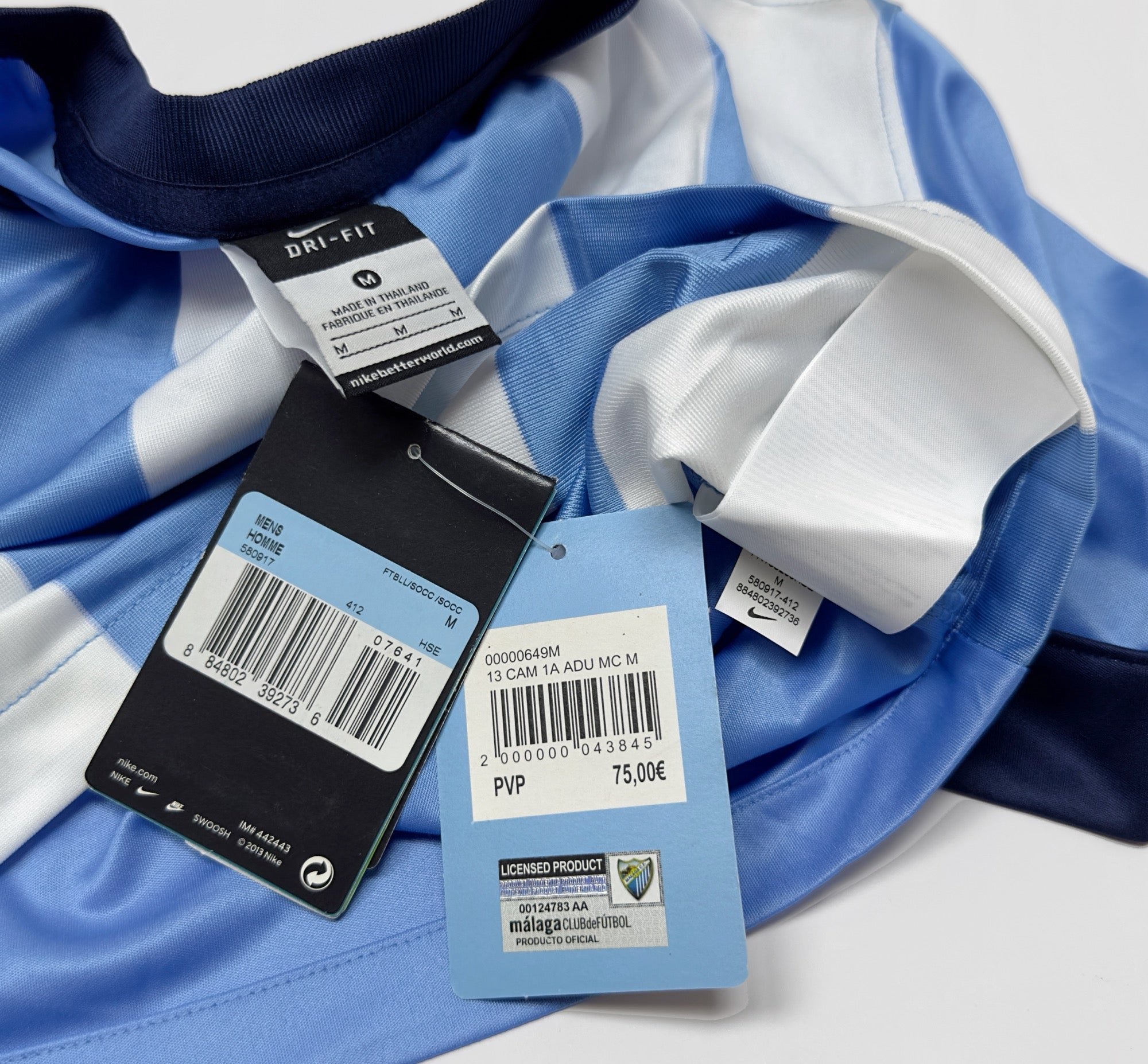 2013/14 Malaga #9 SANTA CRUZ Home Jersey (M)