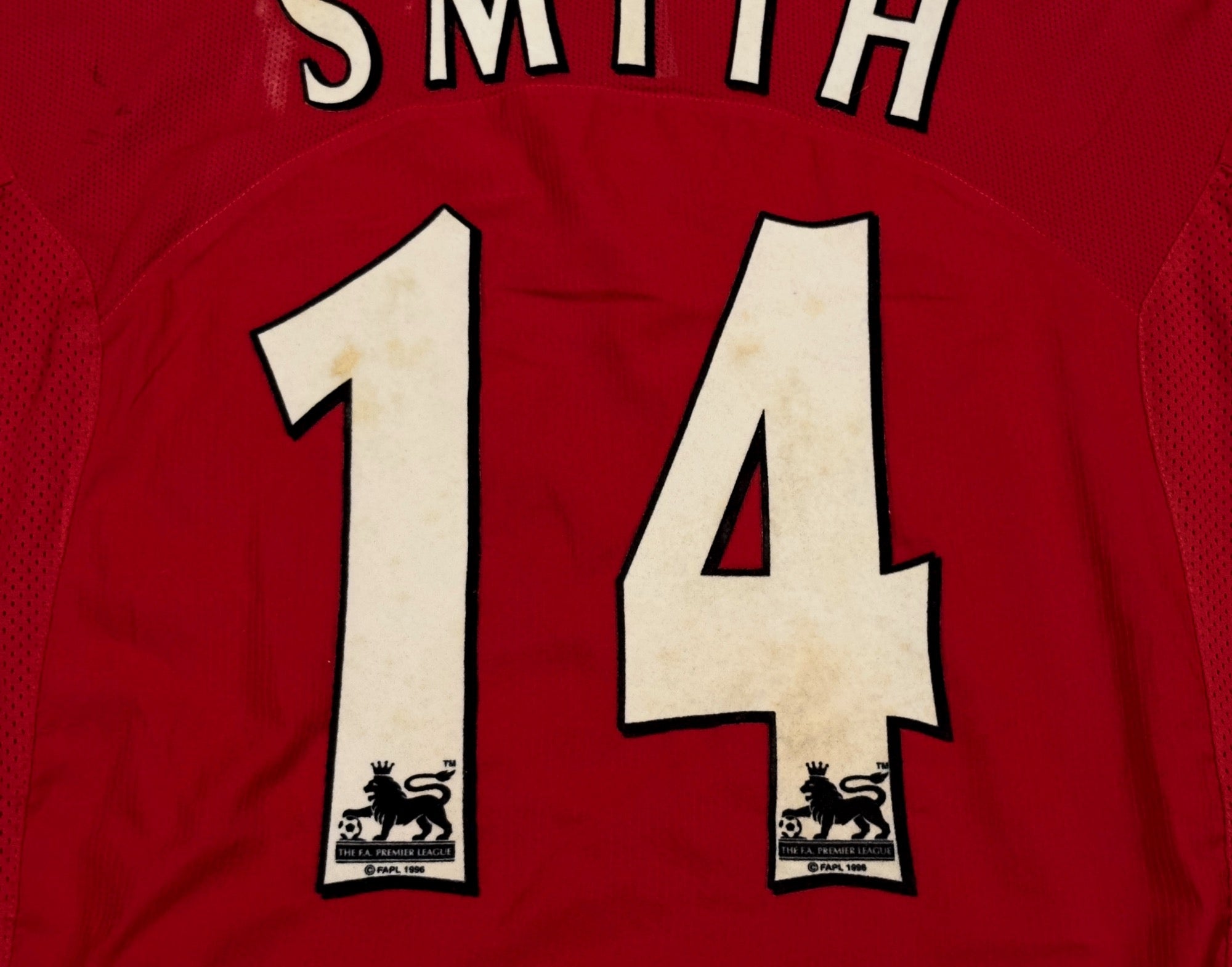 2004/06 Man Utd #14 SMITH Home Jersey (XL) L/S