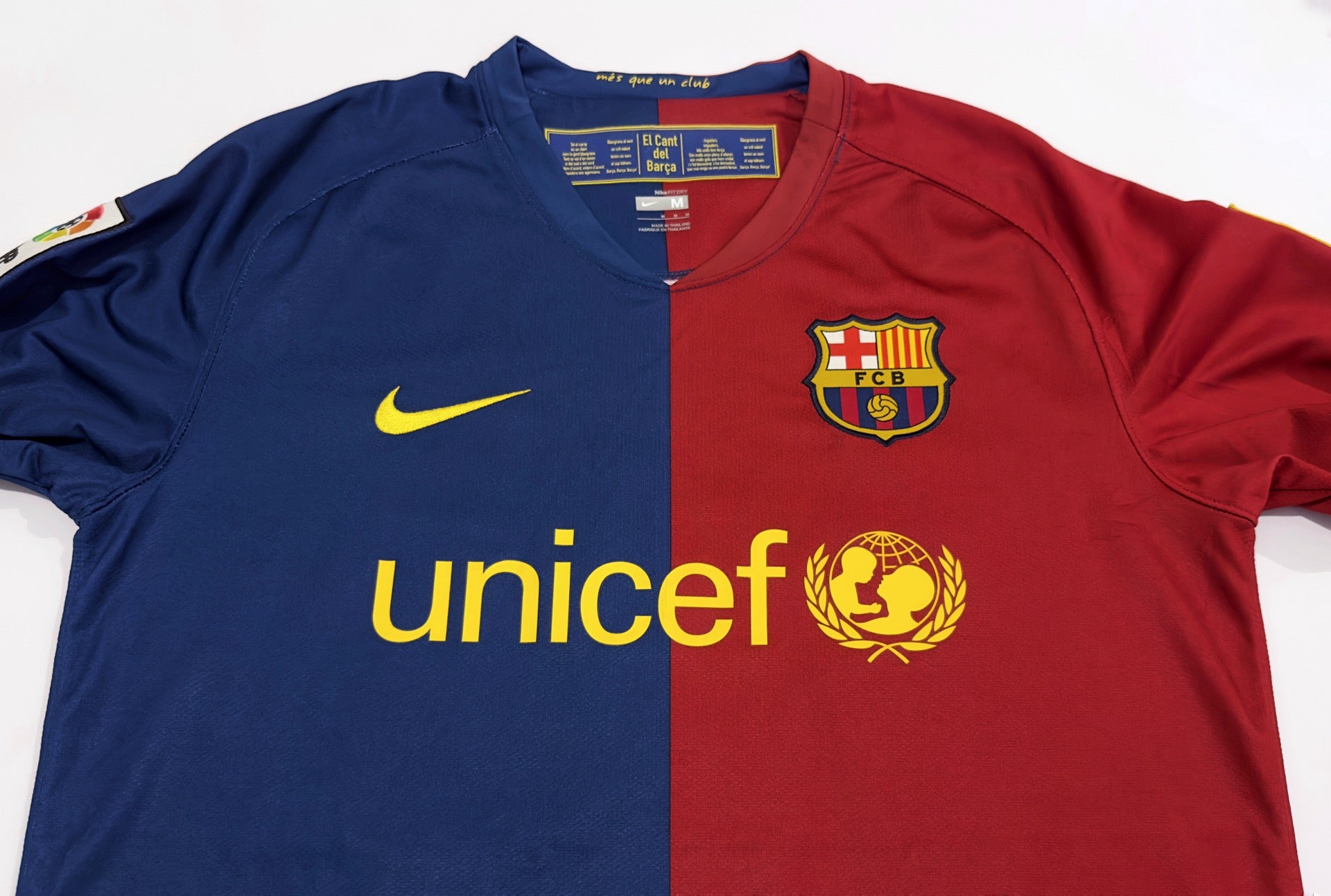 2008/09 Barcelona #6 XAVI Home Jersey (M) L/S