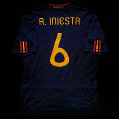 2010 Spain #6 A.INIESTA Away Jersey (XL)