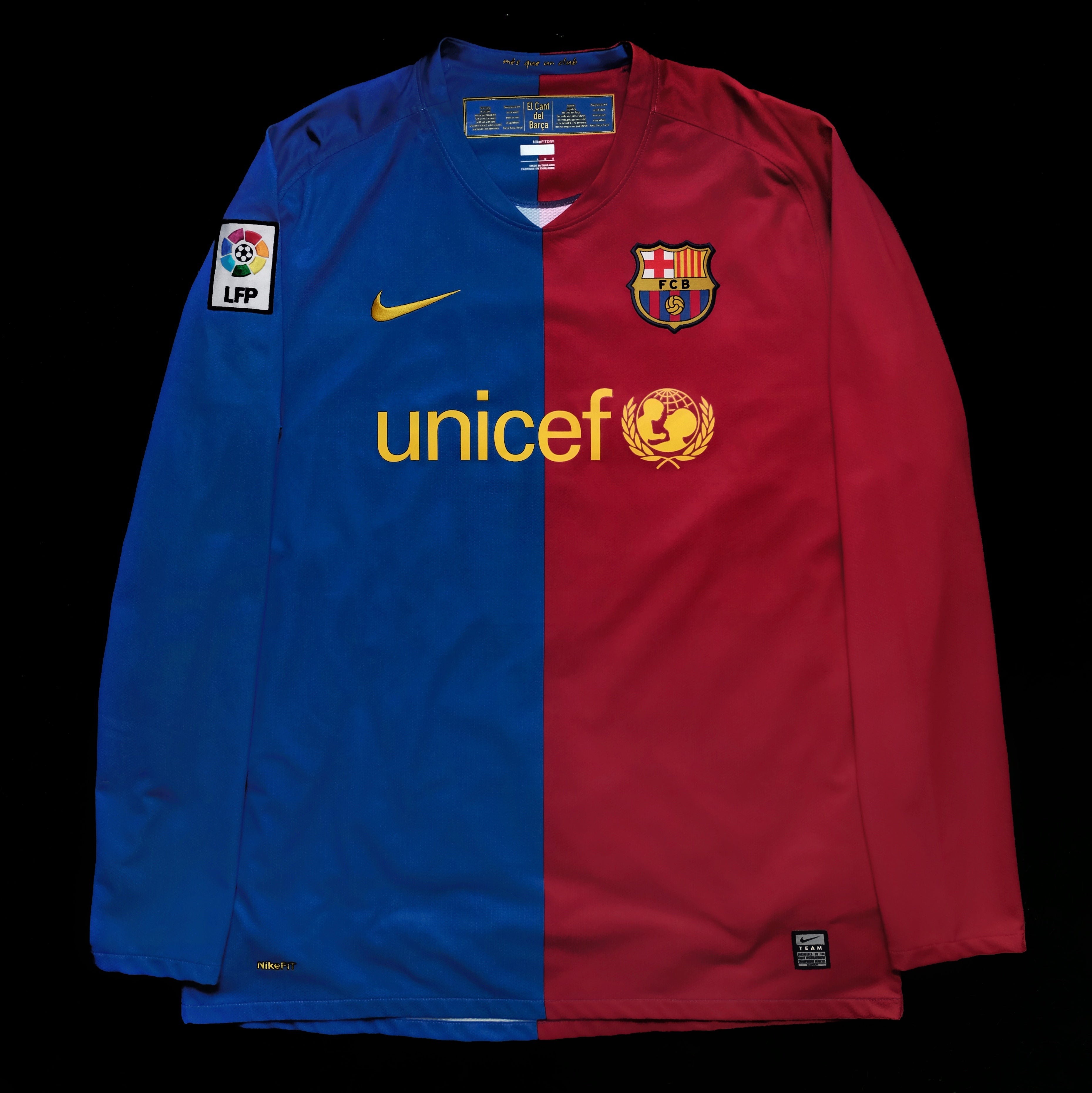 2008/09 Barcelona #8 A. INIESTA Home Jersey (L) L/S – Double Kick