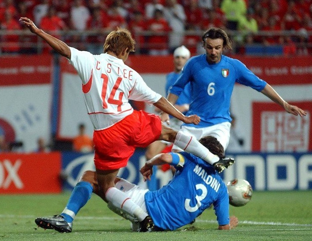 2002 Italy #3 MALDINI Home Jersey (L)