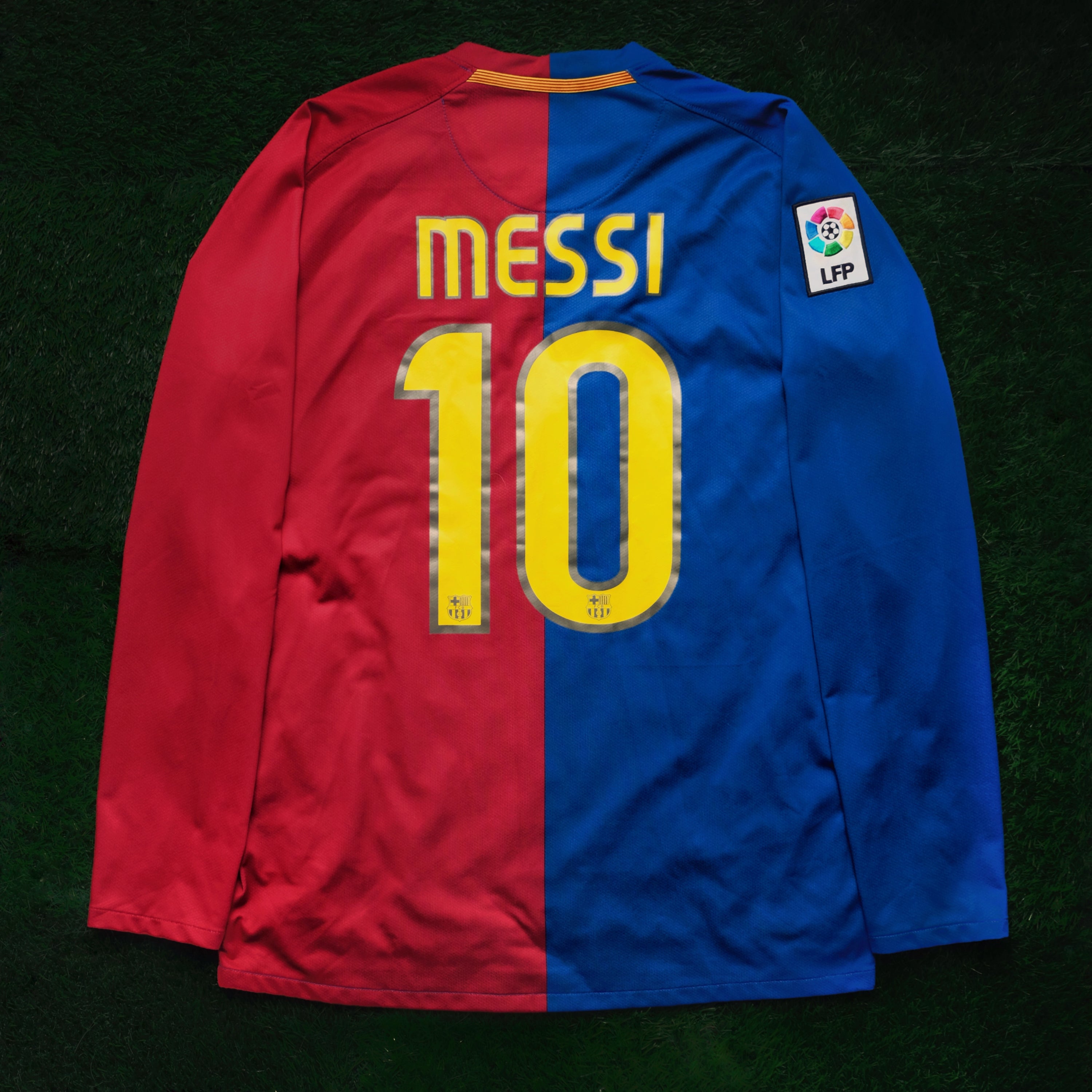 2008/09 Barcelona #10 MESSI Home Jersey (M) L/S