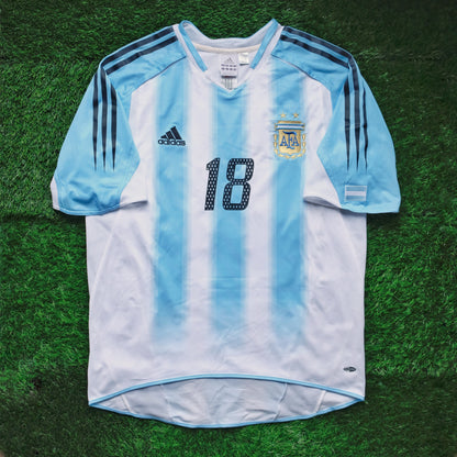 2004/05 Argentina #18 MESSI Home Jersey (M)