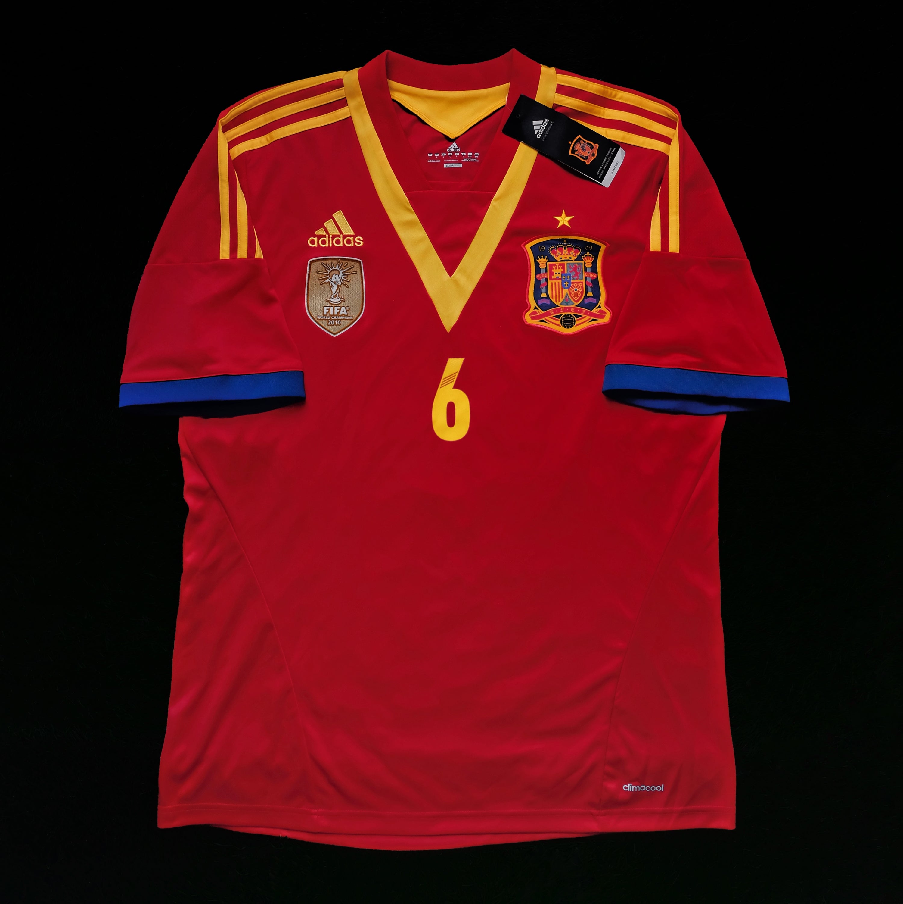 2012/13 Spain #6 A.INIESTA Away Jersey (L)