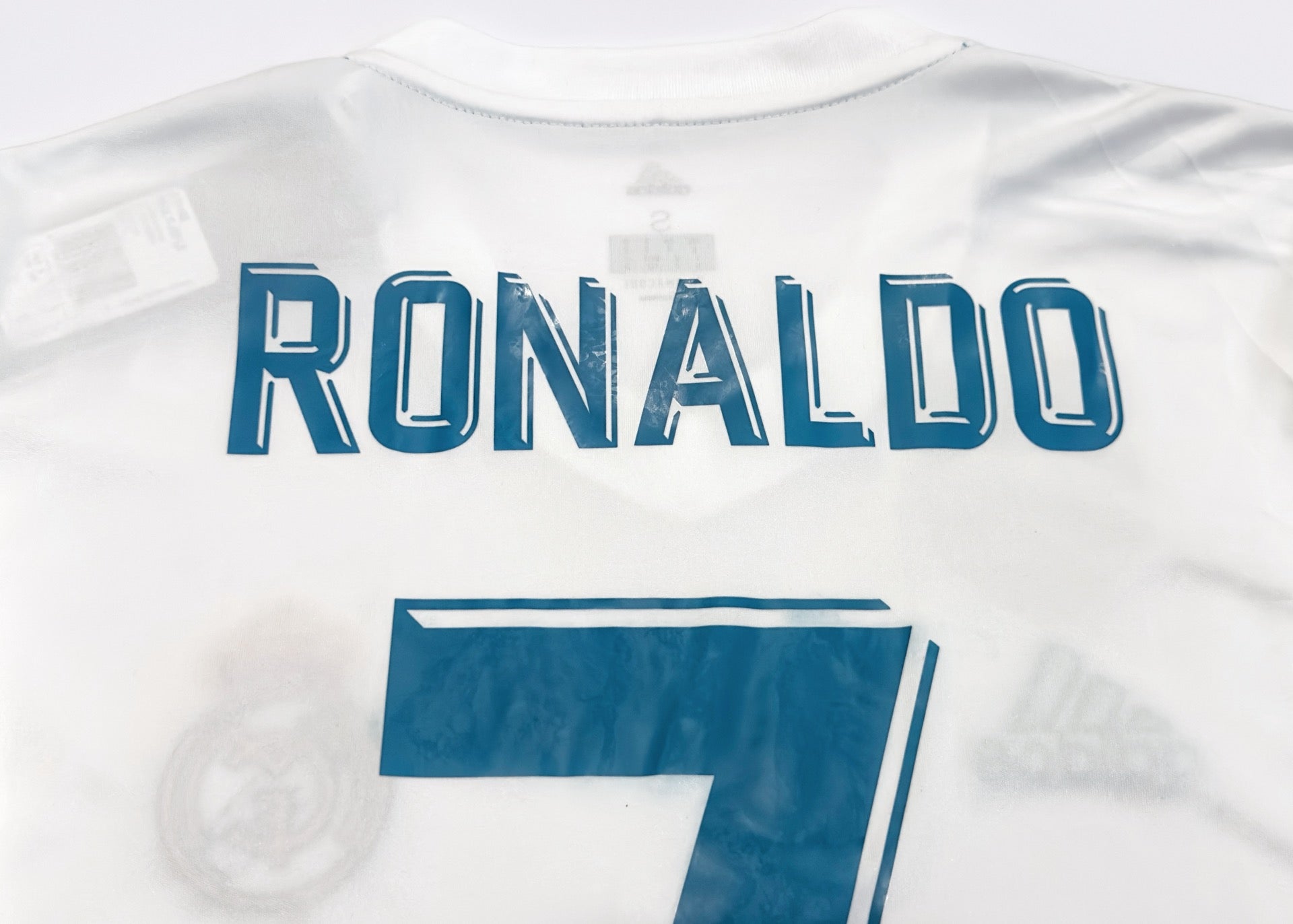 2017/18 Real Madrid #7 RONALDO Home Jersey (S) L/S – Double Kick
