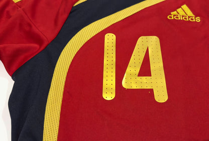 2009 Spain #14 ALONSO Home Jersey (M)