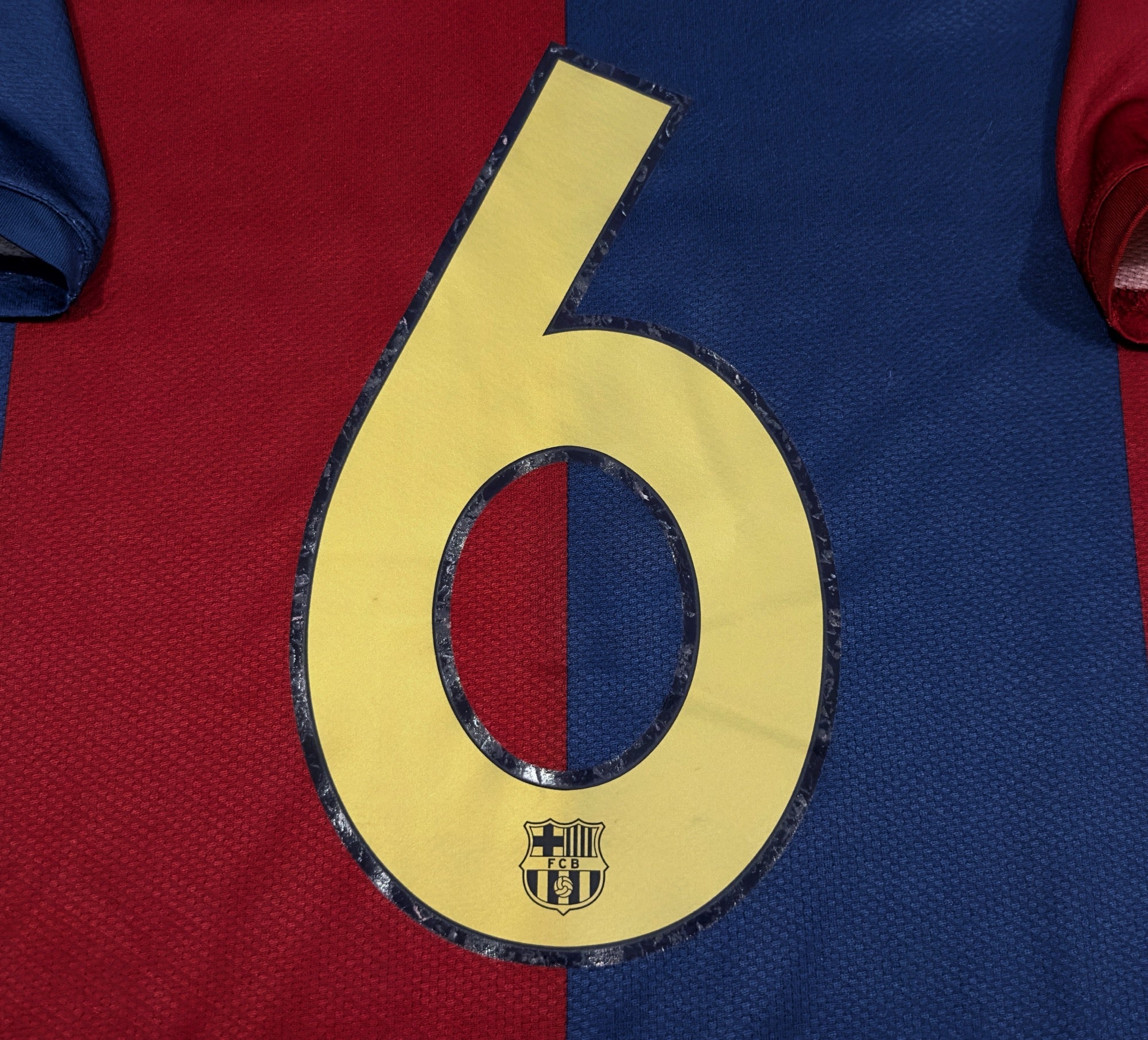 2006/07 Barcelona #6 XAVI Home Jersey (S)