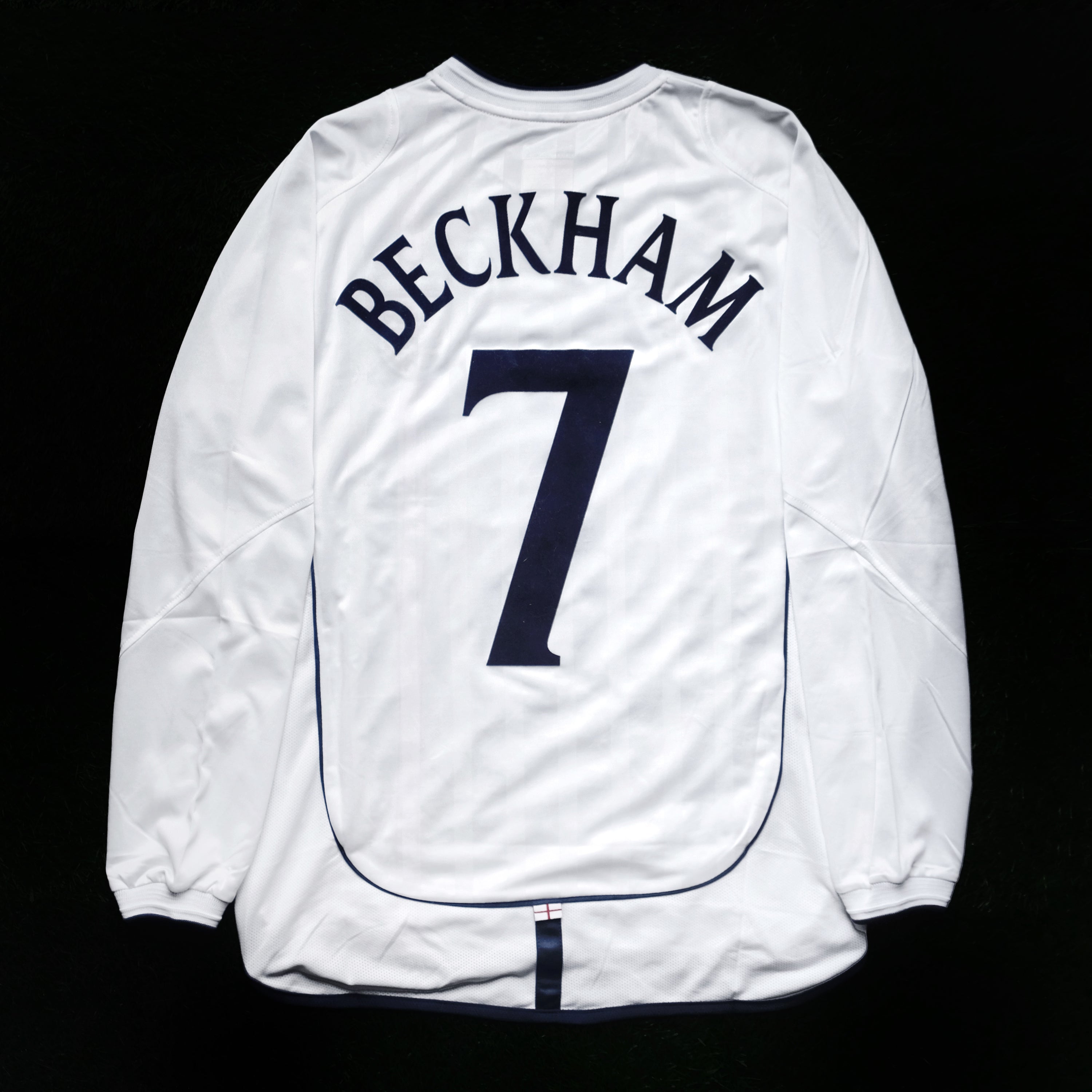 2001/03 England #7 BECKHAM Home Jersey (M) L/S