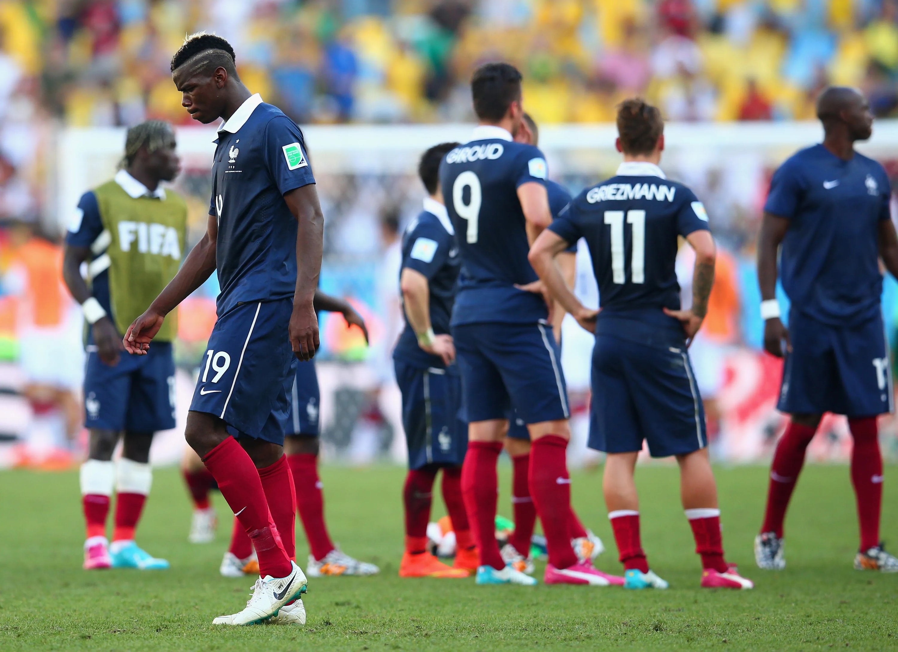 2014/15 France #19 POGBA Home Jersey (S)